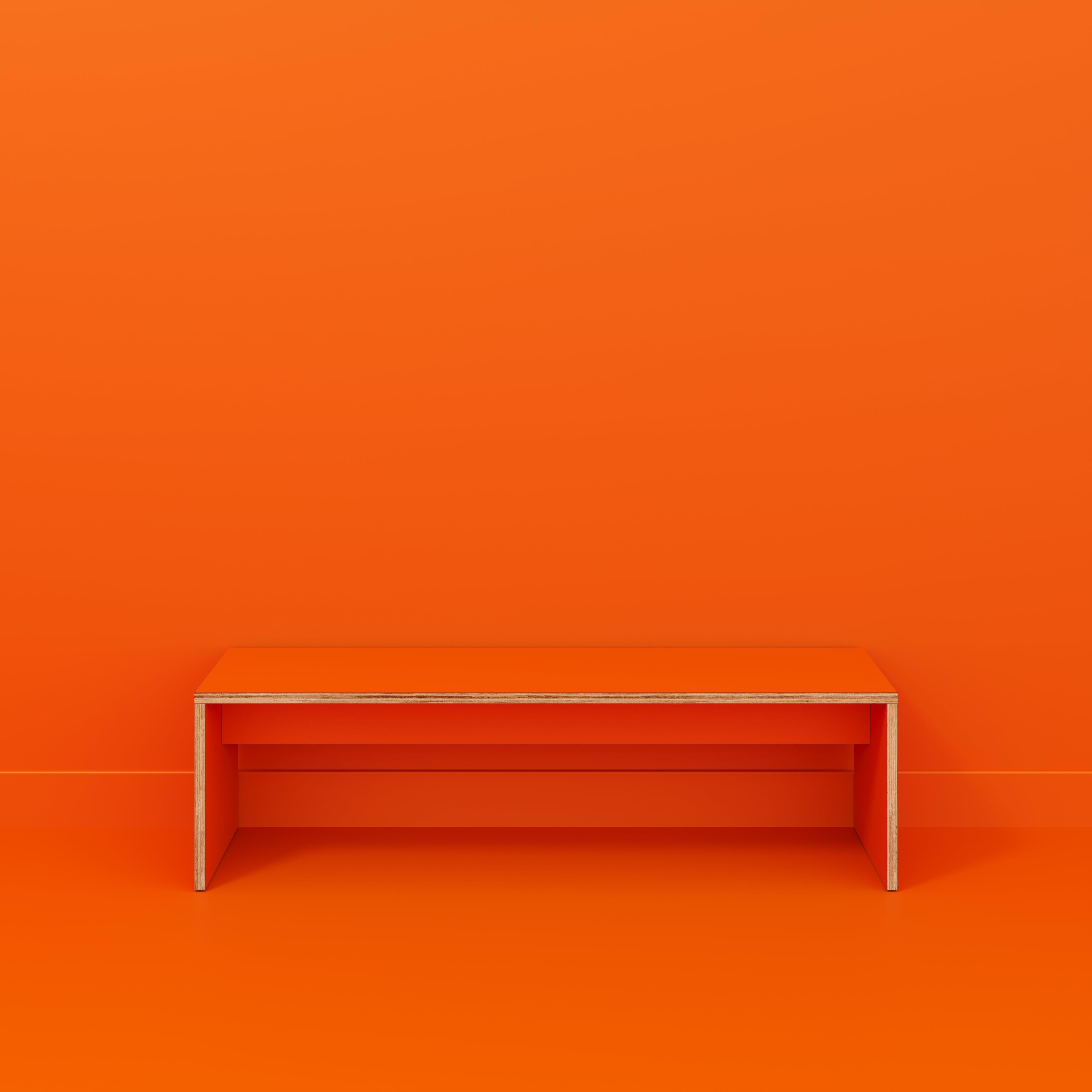 Bench Seat with Solid Sides - Formica Levante Orange - 1600(w) x 400(d)