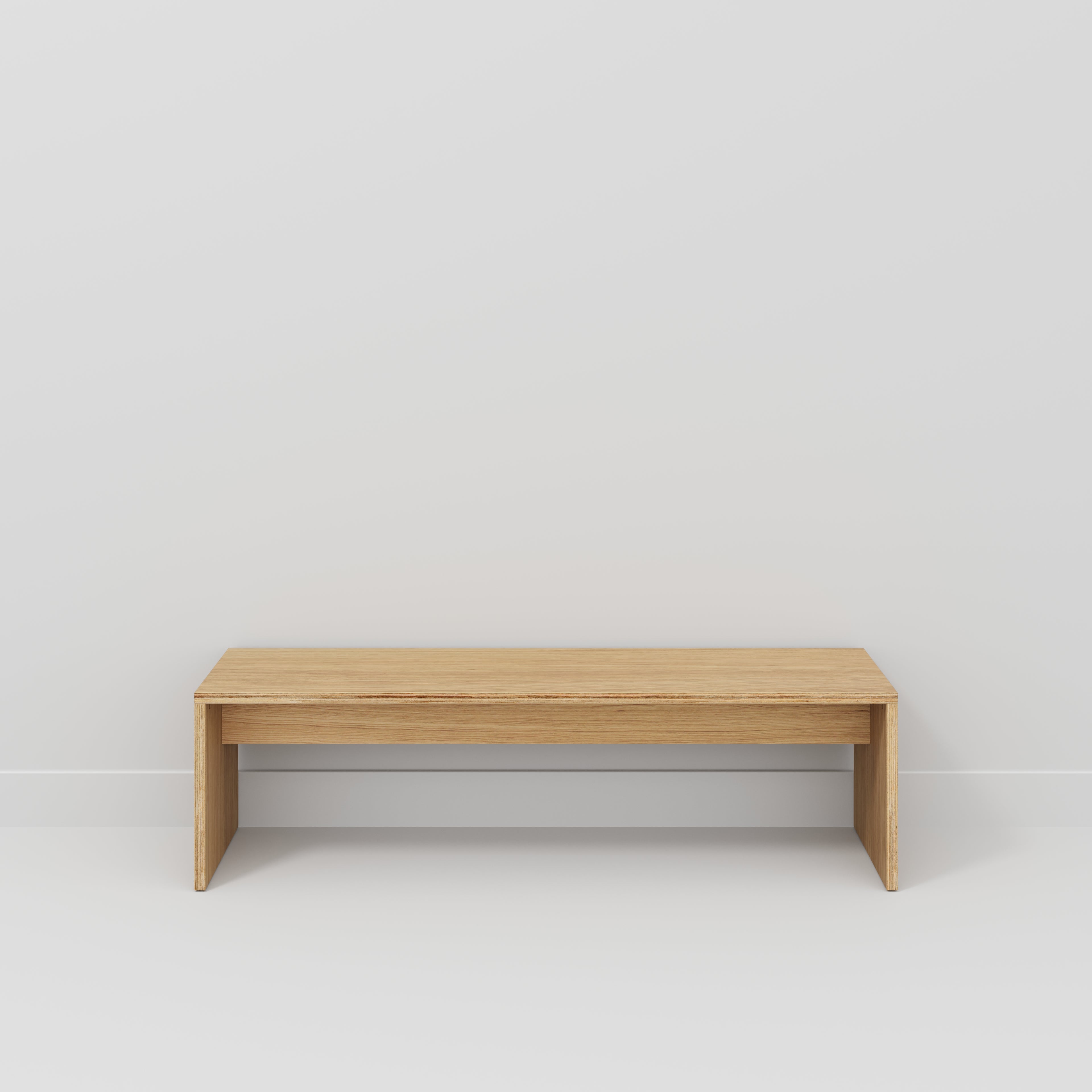 Bench Seat with Solid Sides - Plywood Oak - 1600(w) x 400(d)