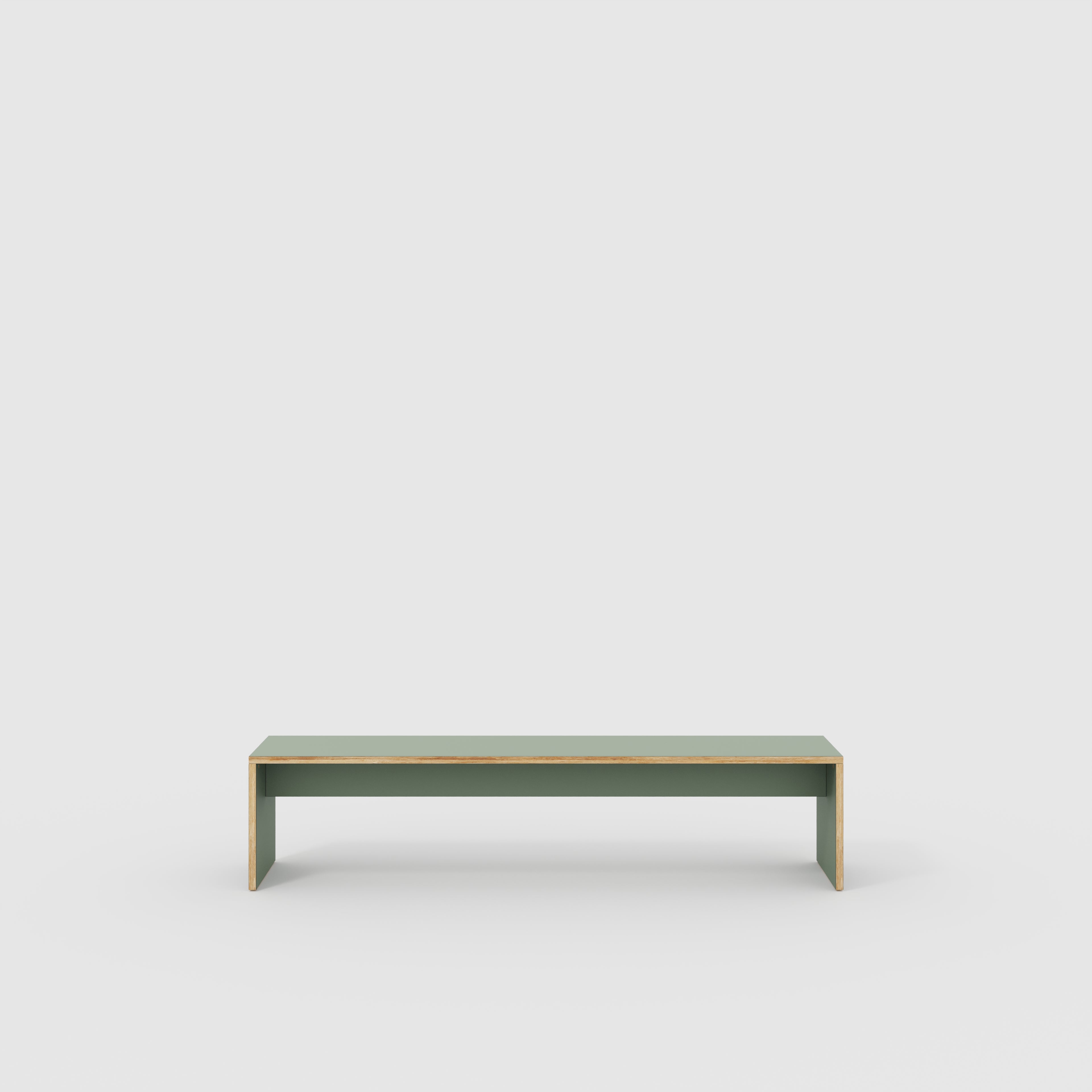 Bench Seat with Solid Sides - Formica Green Slate - 2000(w) x 400(d)