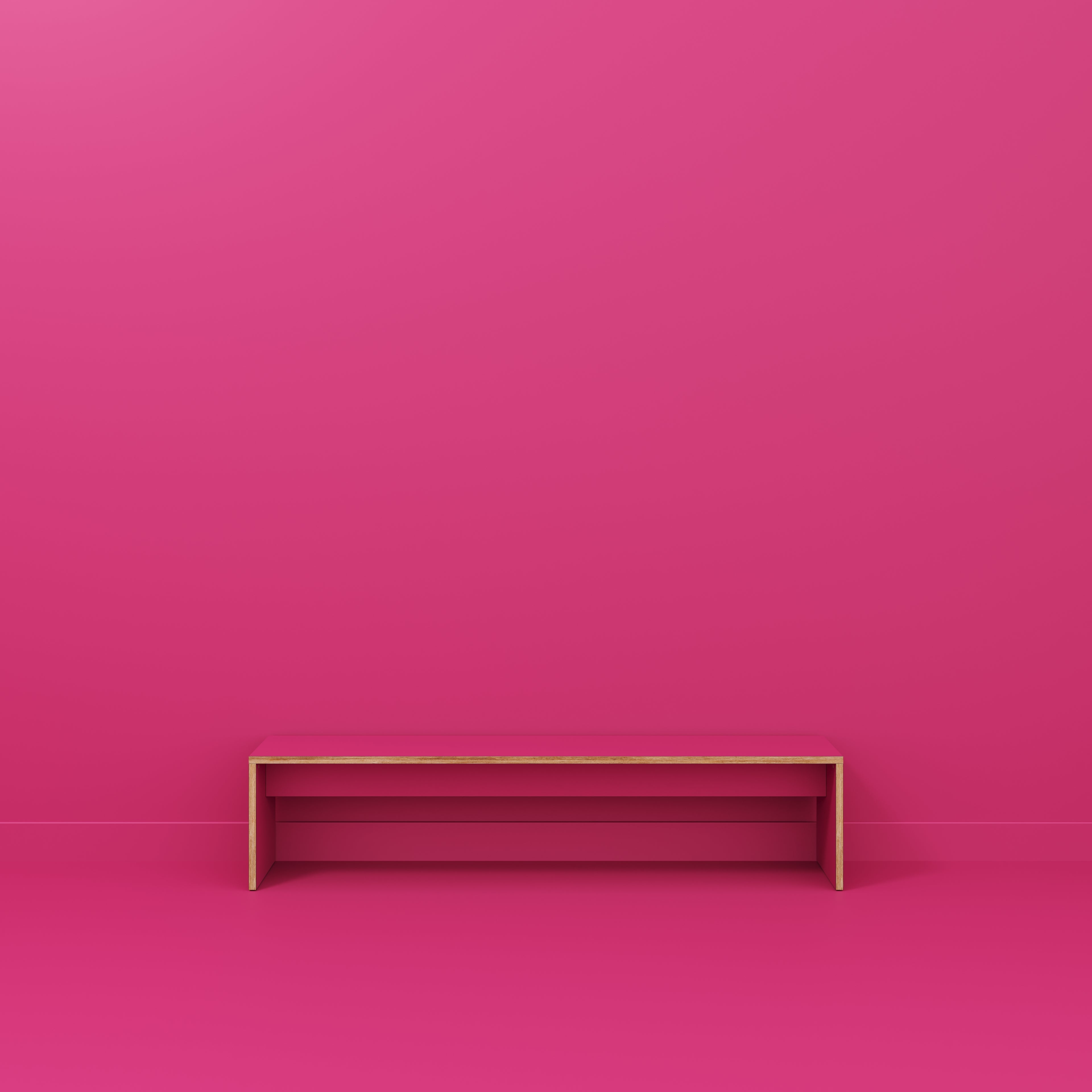 Bench Seat with Solid Sides - Formica Juicy Pink - 2000(w) x 400(d)