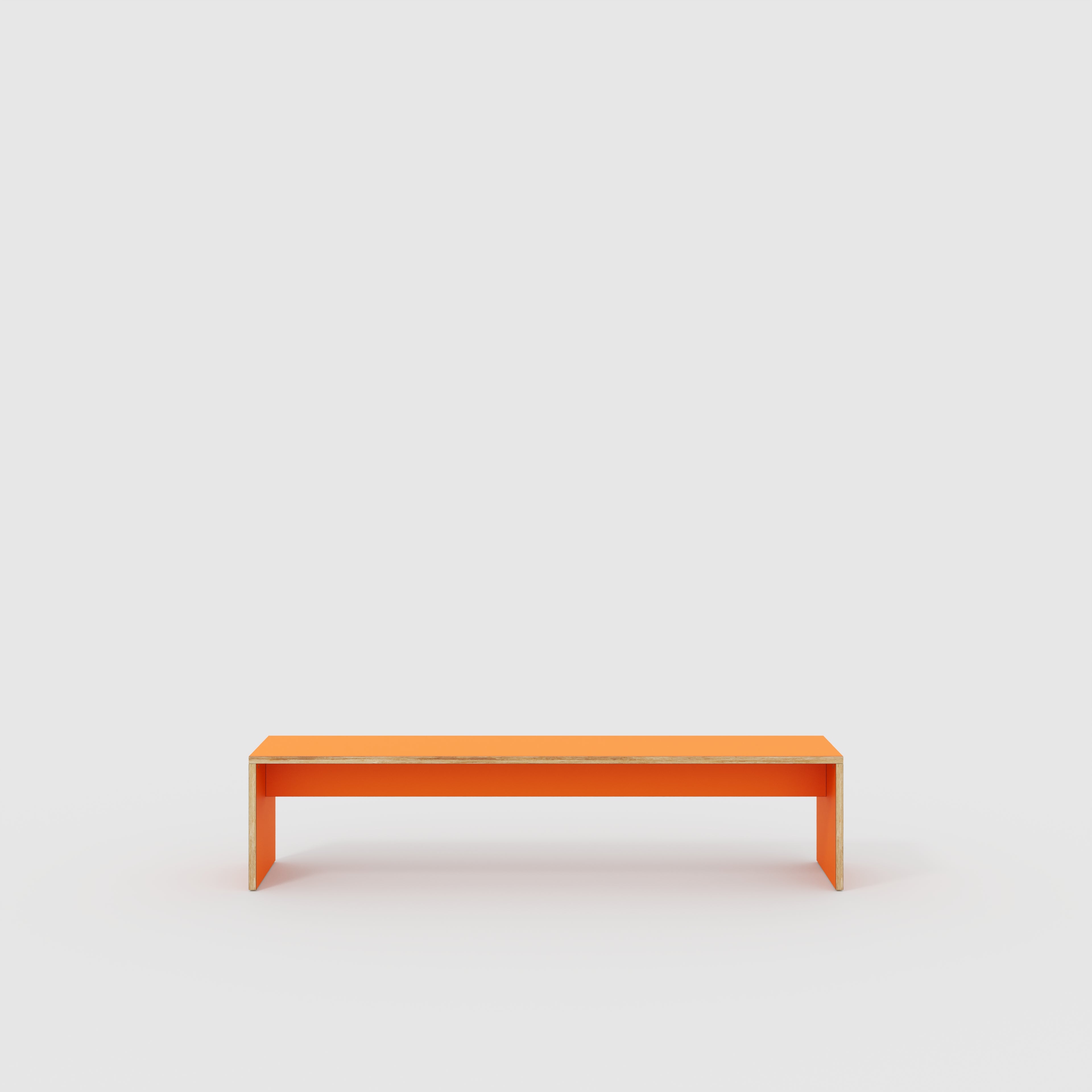 Bench Seat with Solid Sides - Formica Levante Orange - 2000(w) x 400(d)