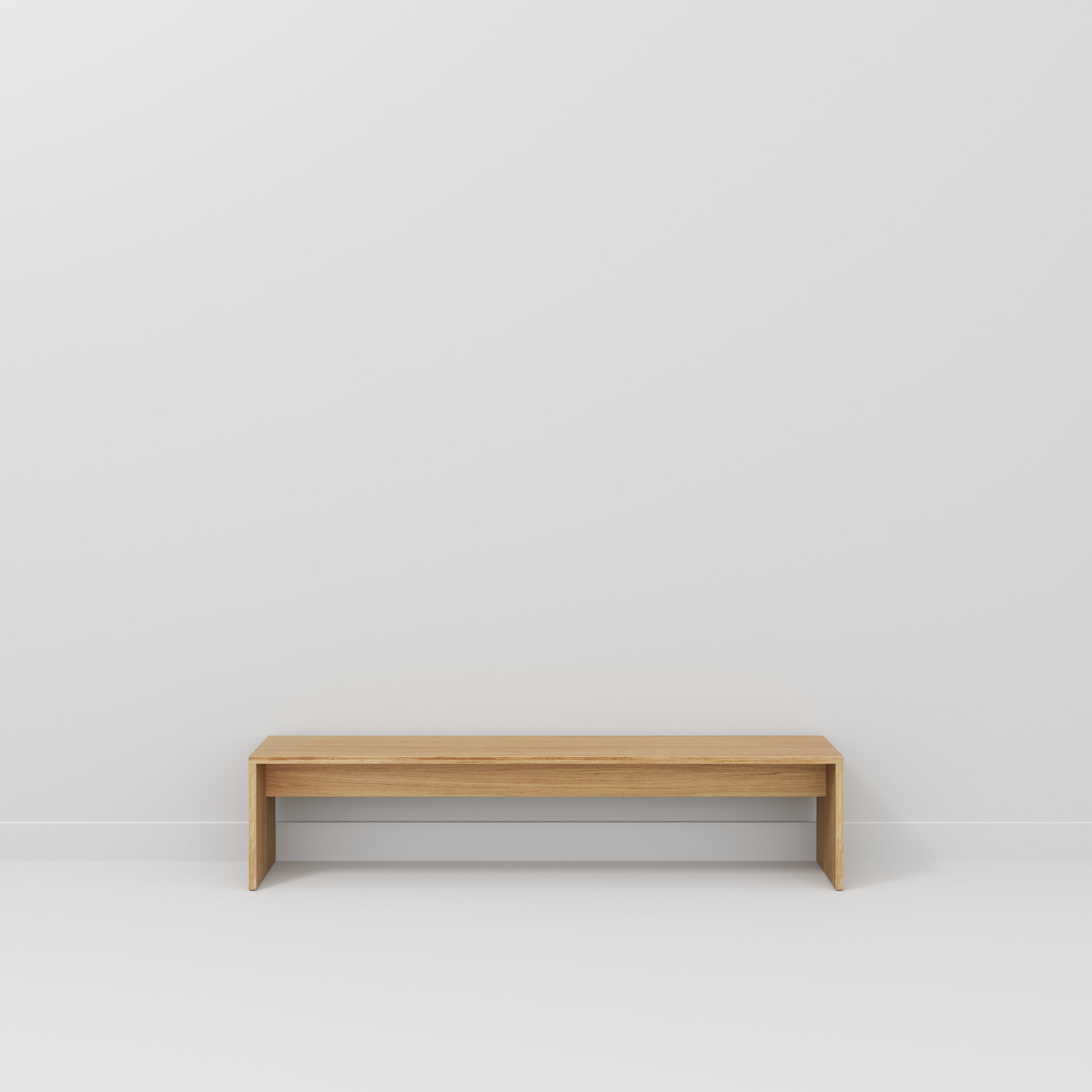 Bench Seat with Solid Sides - Plywood Oak - 2000(w) x 400(d)