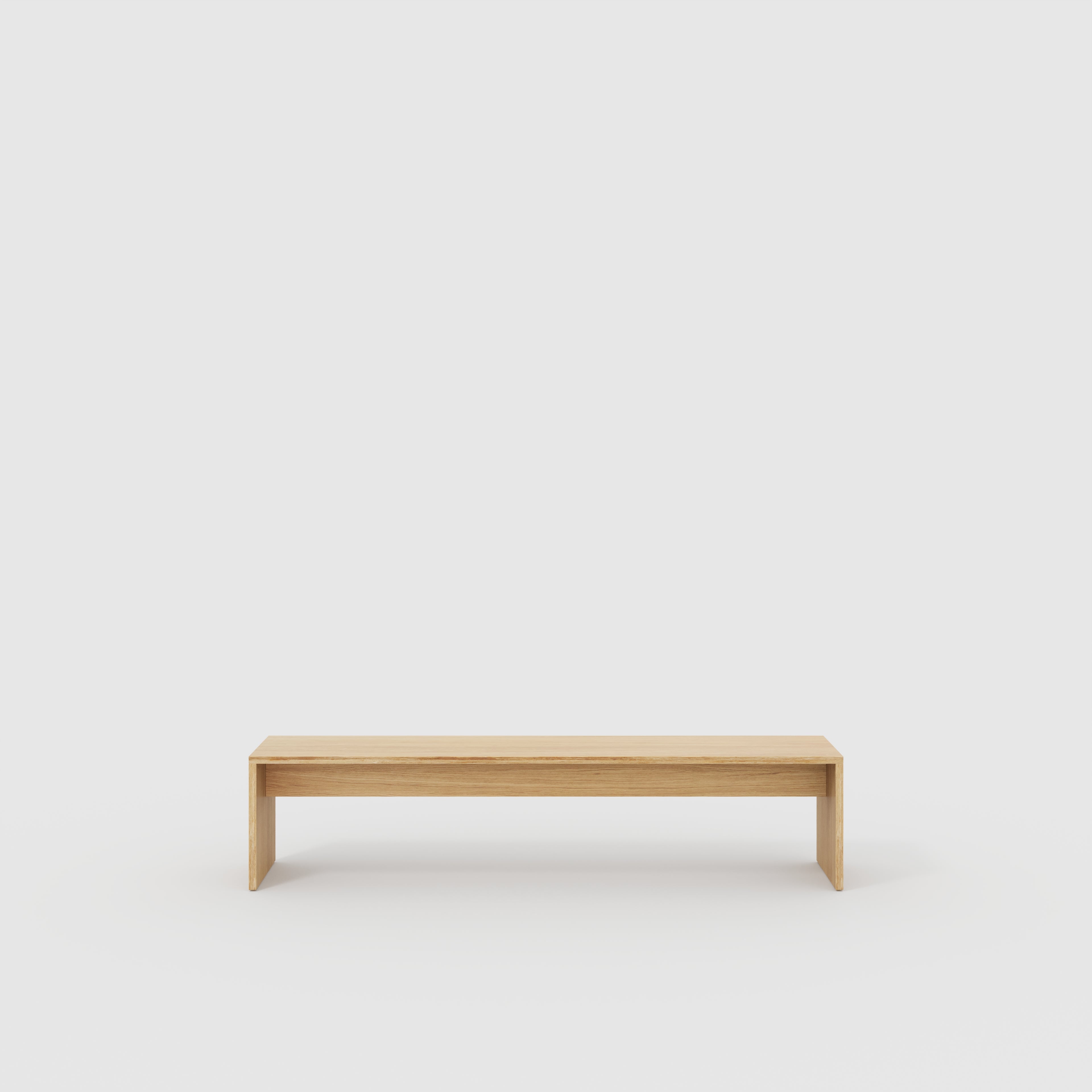 Bench Seat with Solid Sides - Plywood Oak - 2000(w) x 400(d)