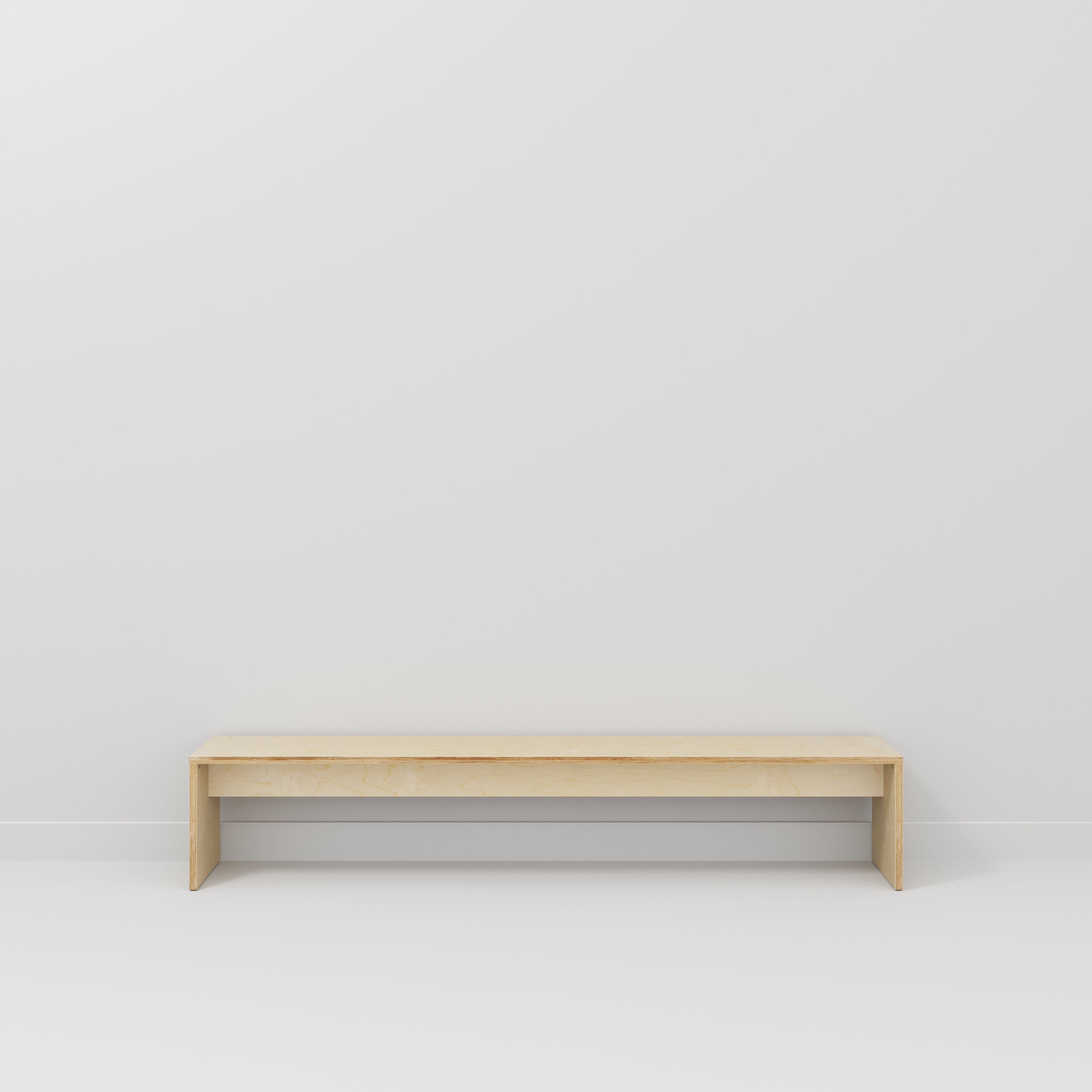 Bench Seat with Solid Sides - Plywood Birch - 2400(w) x 400(d)