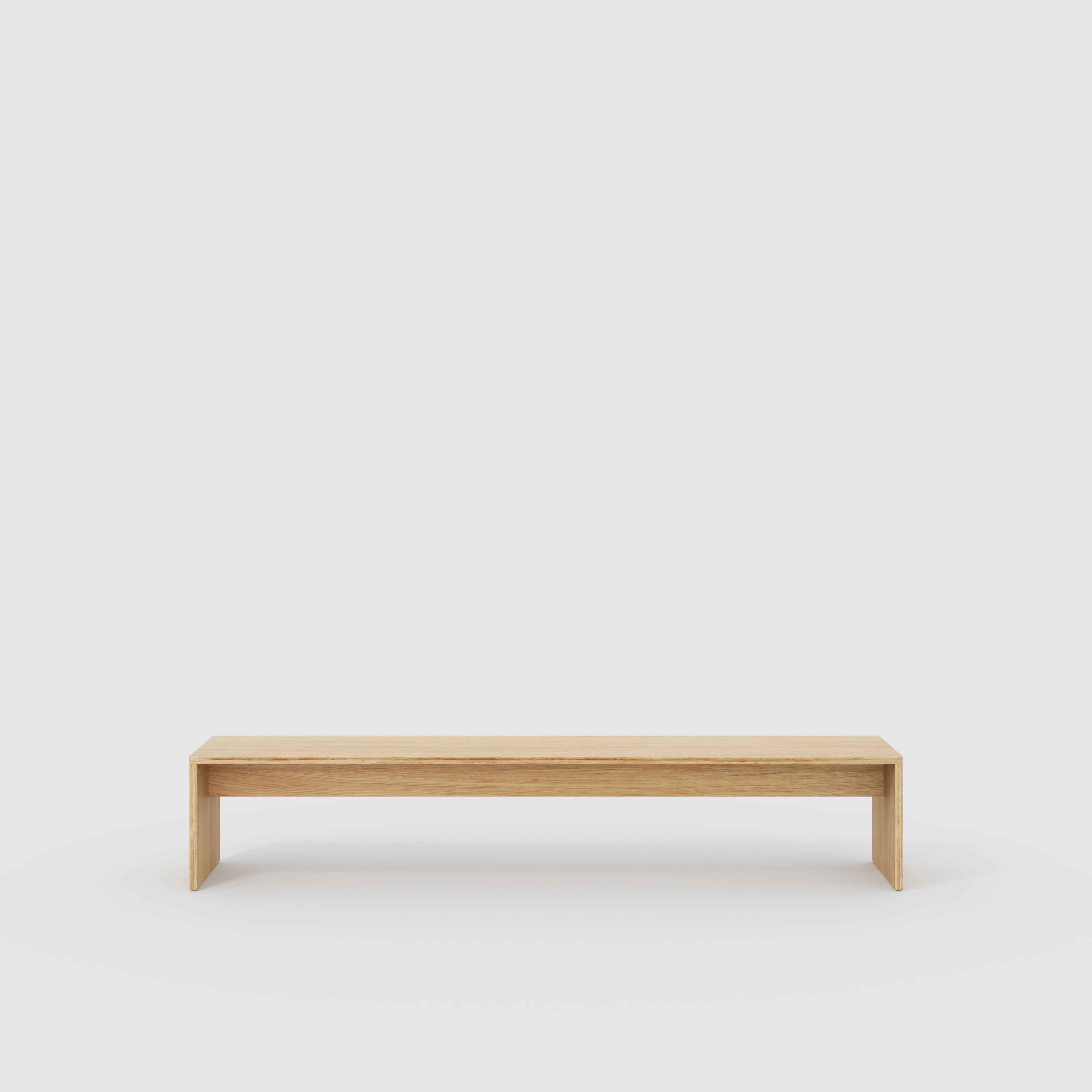 Bench Seat with Solid Sides - Plywood Oak - 2400(w) x 400(d)