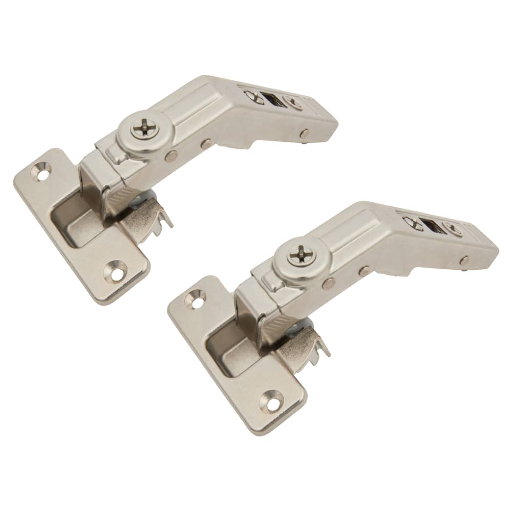 Blum Clip Top 60° Corner Cabinet B-fold Hinge, Knock-In - Sprung - Nickel Plate