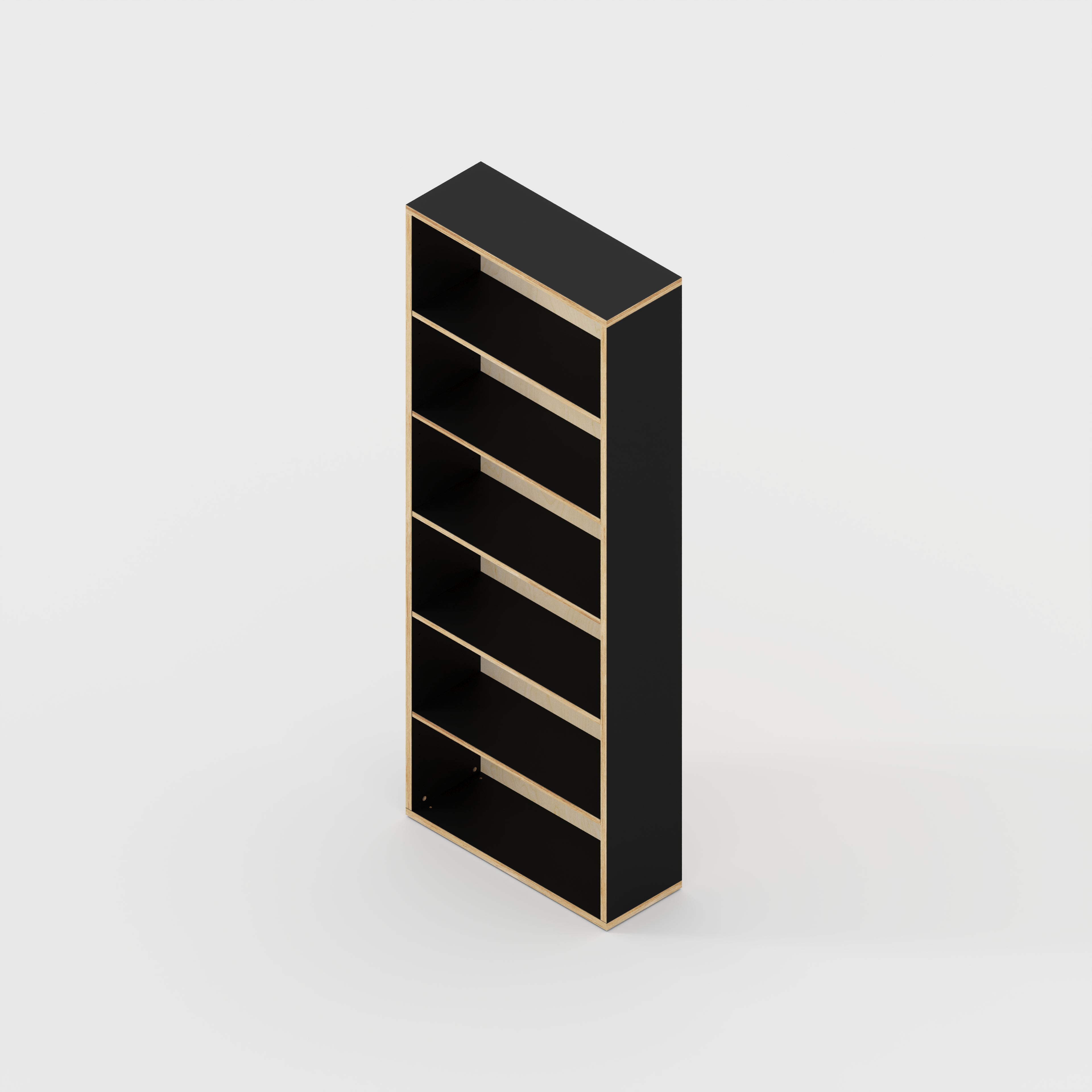 Bookshelves - Formica Diamond Black - 800(w) x 300(d) x 2100(h)