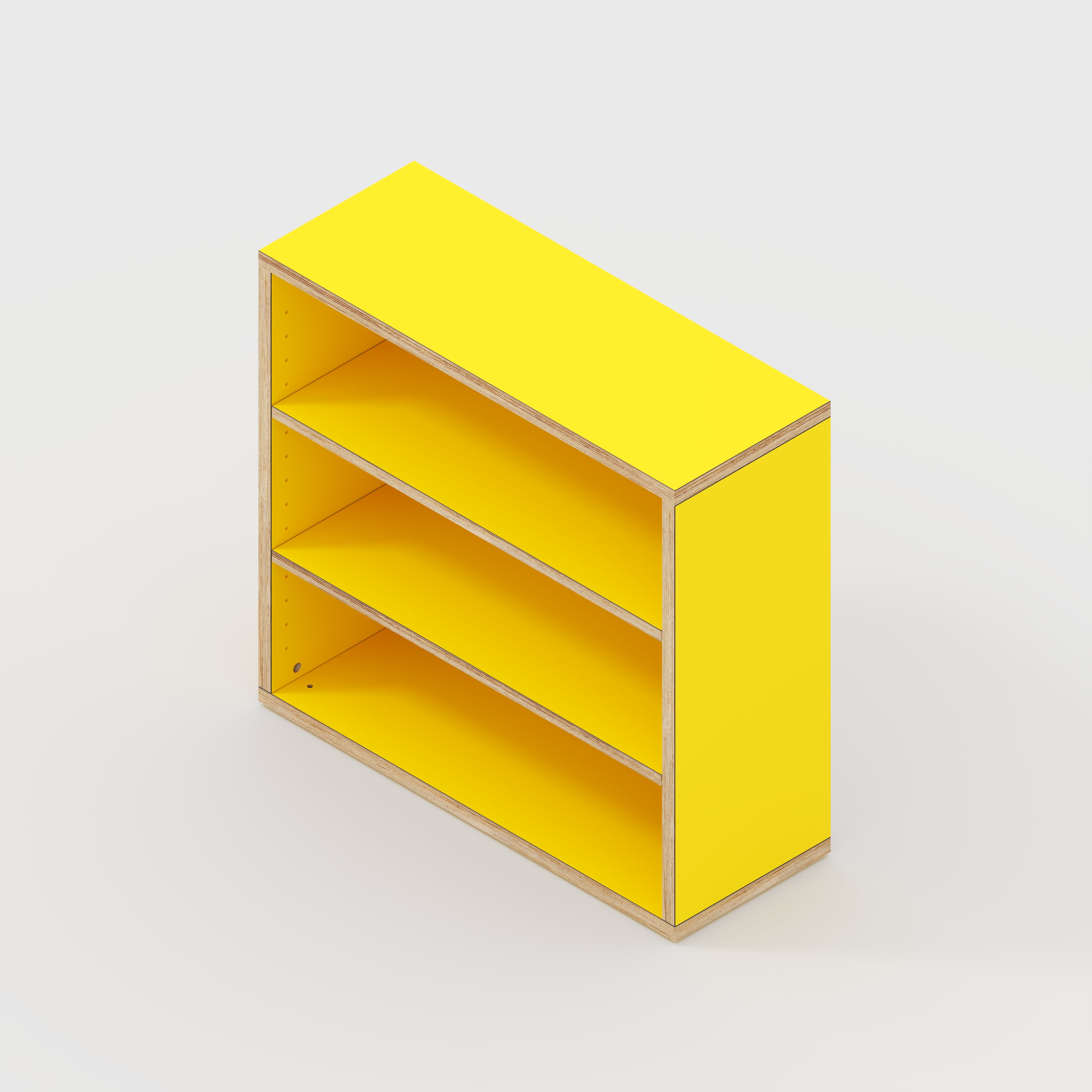 Bookshelves - Formica Chrome Yellow - 800(w) x 300(d) x 750(h)
