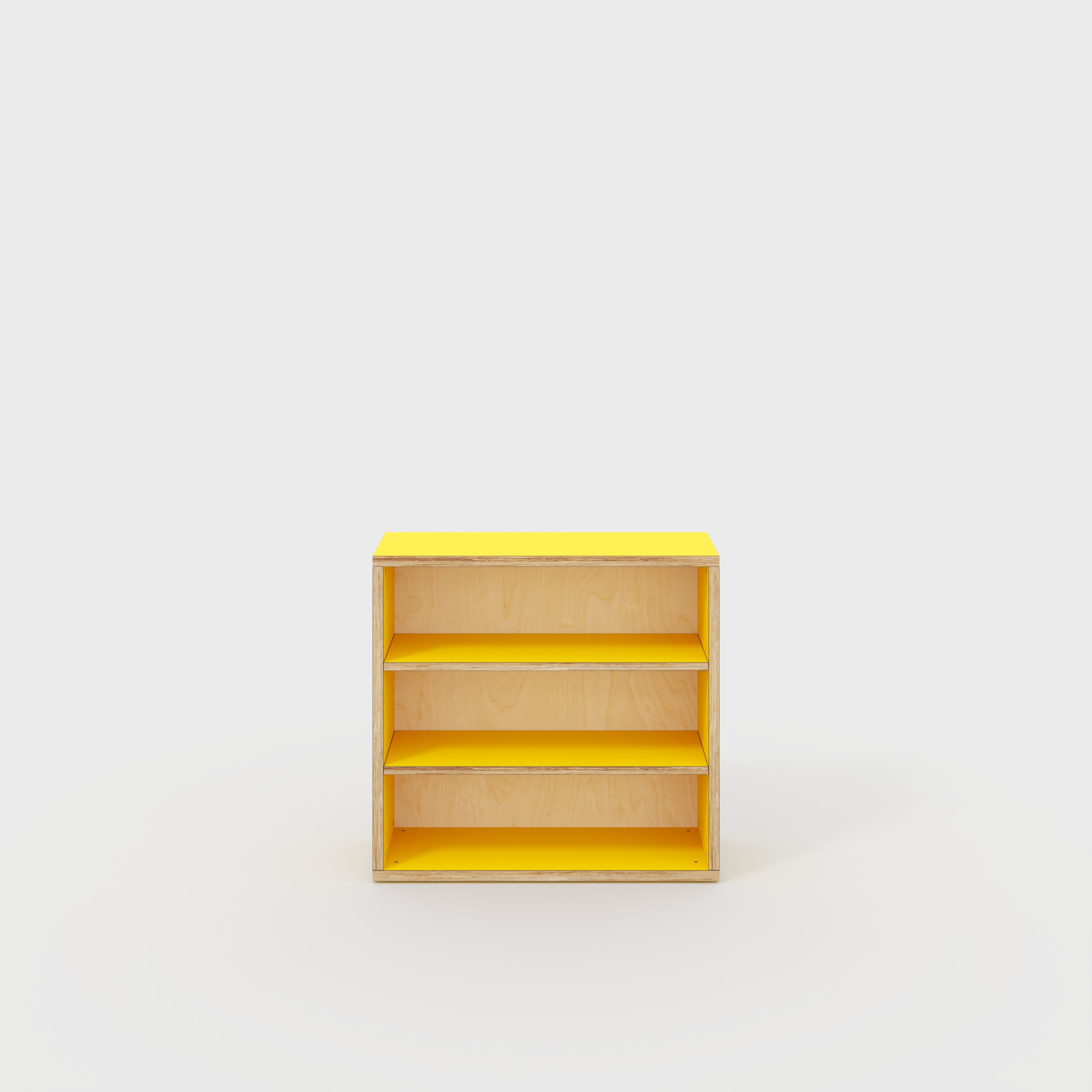 Bookshelves - Formica Chrome Yellow - 800(w) x 300(d) x 750(h)