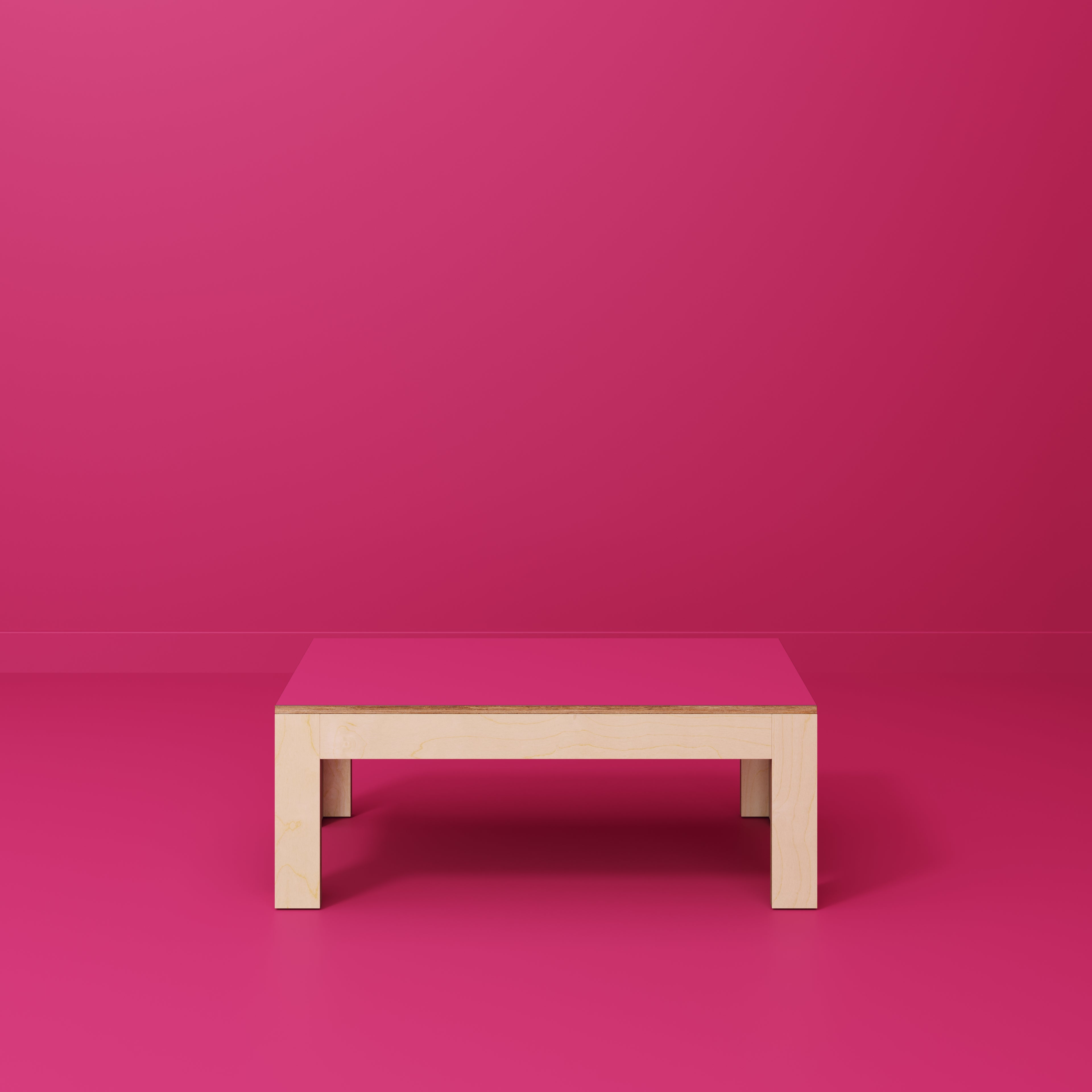 Coffee Table with Solid Frame - Formica Juicy Pink - 1200(w) x 600(d) x 450(h)