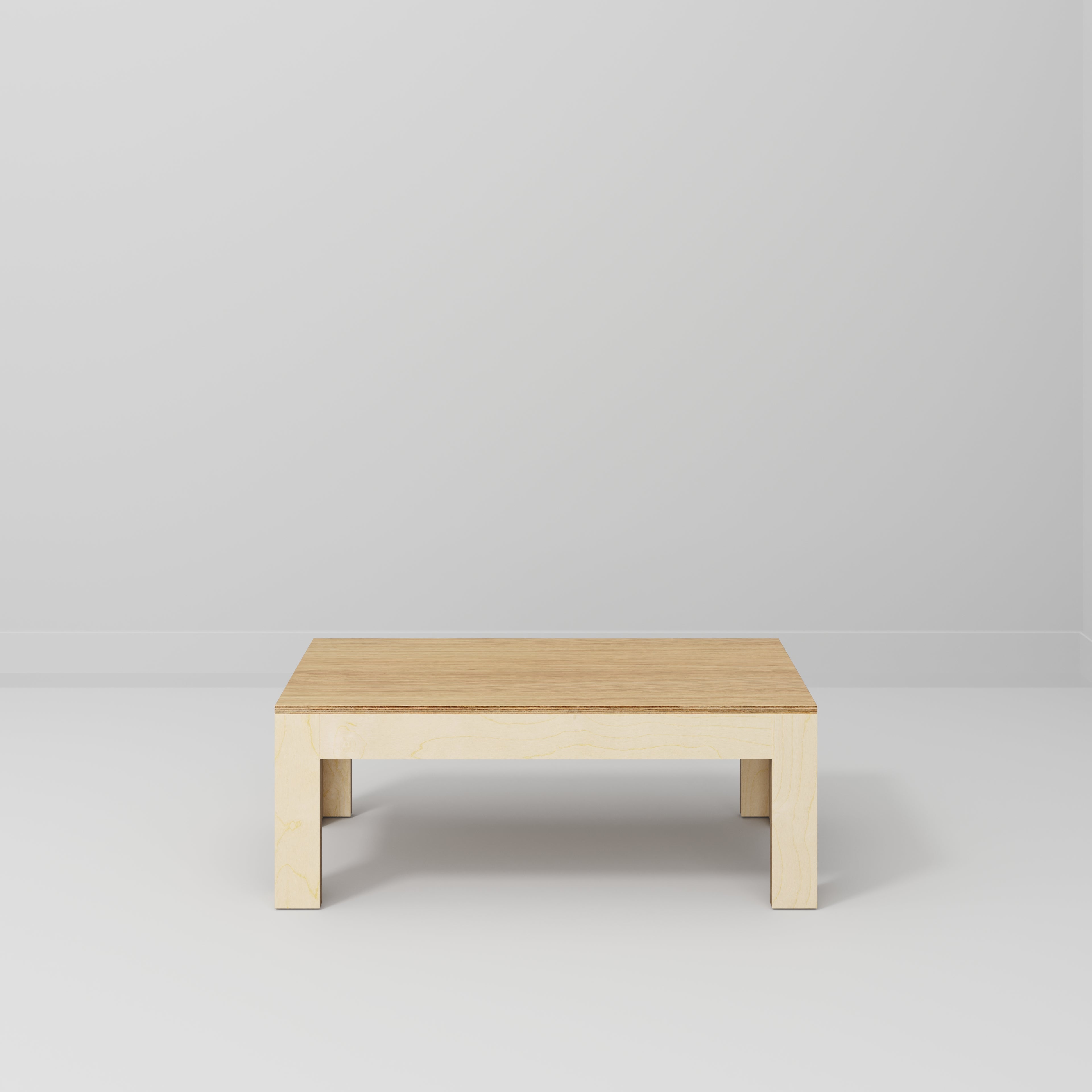 Coffee Table with Solid Frame - Plywood Oak - 1200(w) x 600(d) x 450(h)