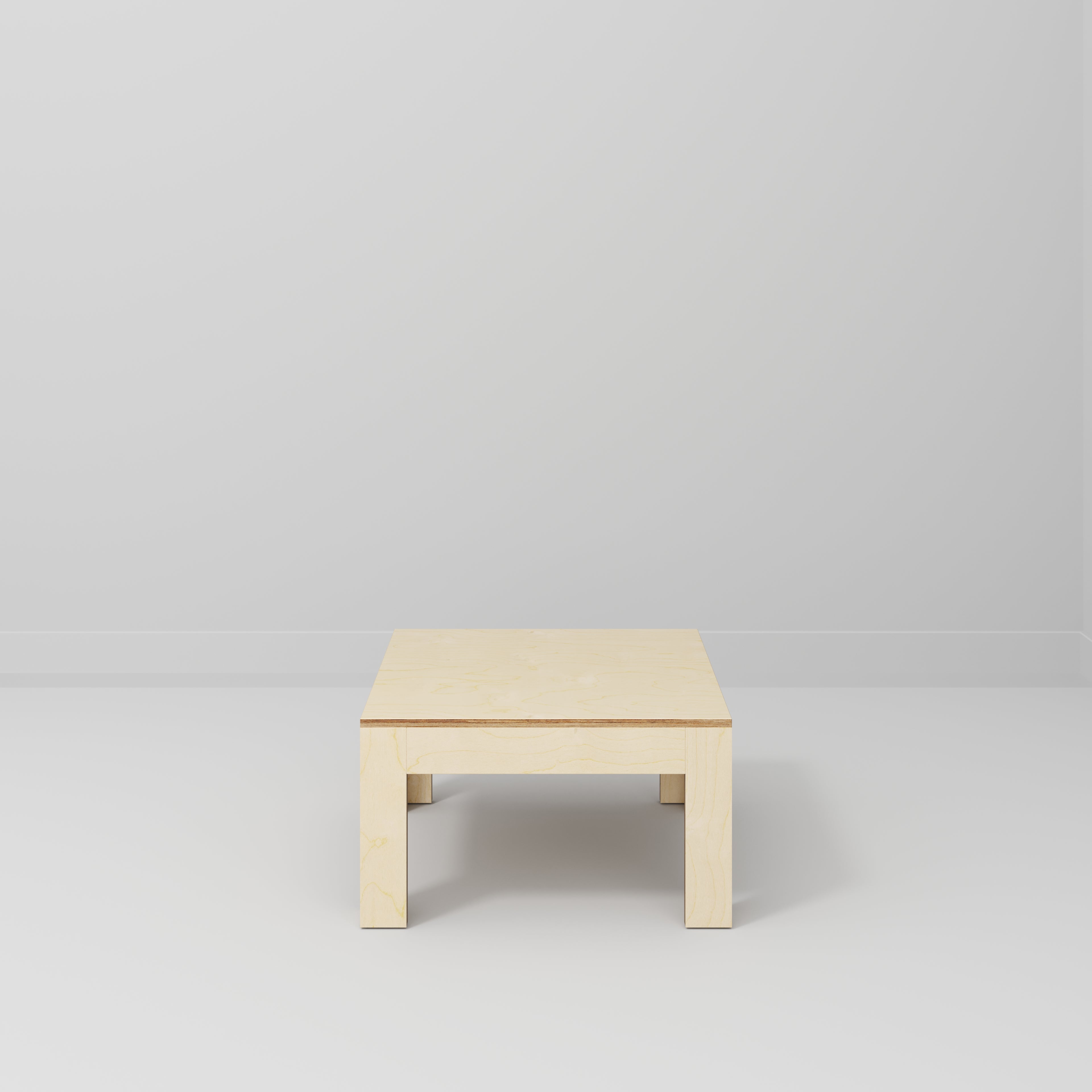 Coffee Table with Solid Frame - Plywood Birch - 800(w) x 800(d) x 450(h)