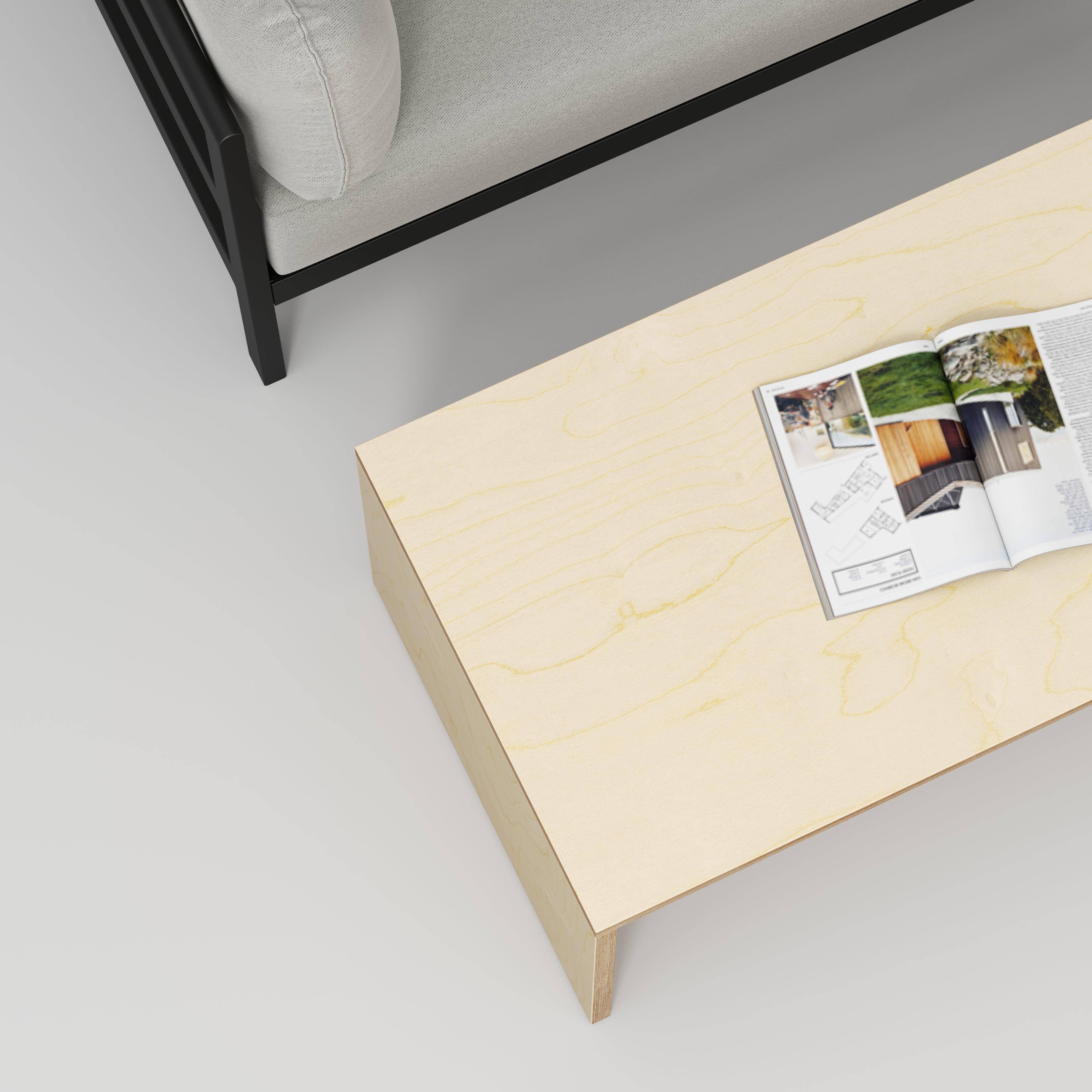 Coffee Table with Solid Sides - Plywood Birch - 1200(w) x 600(d) x 450(h)