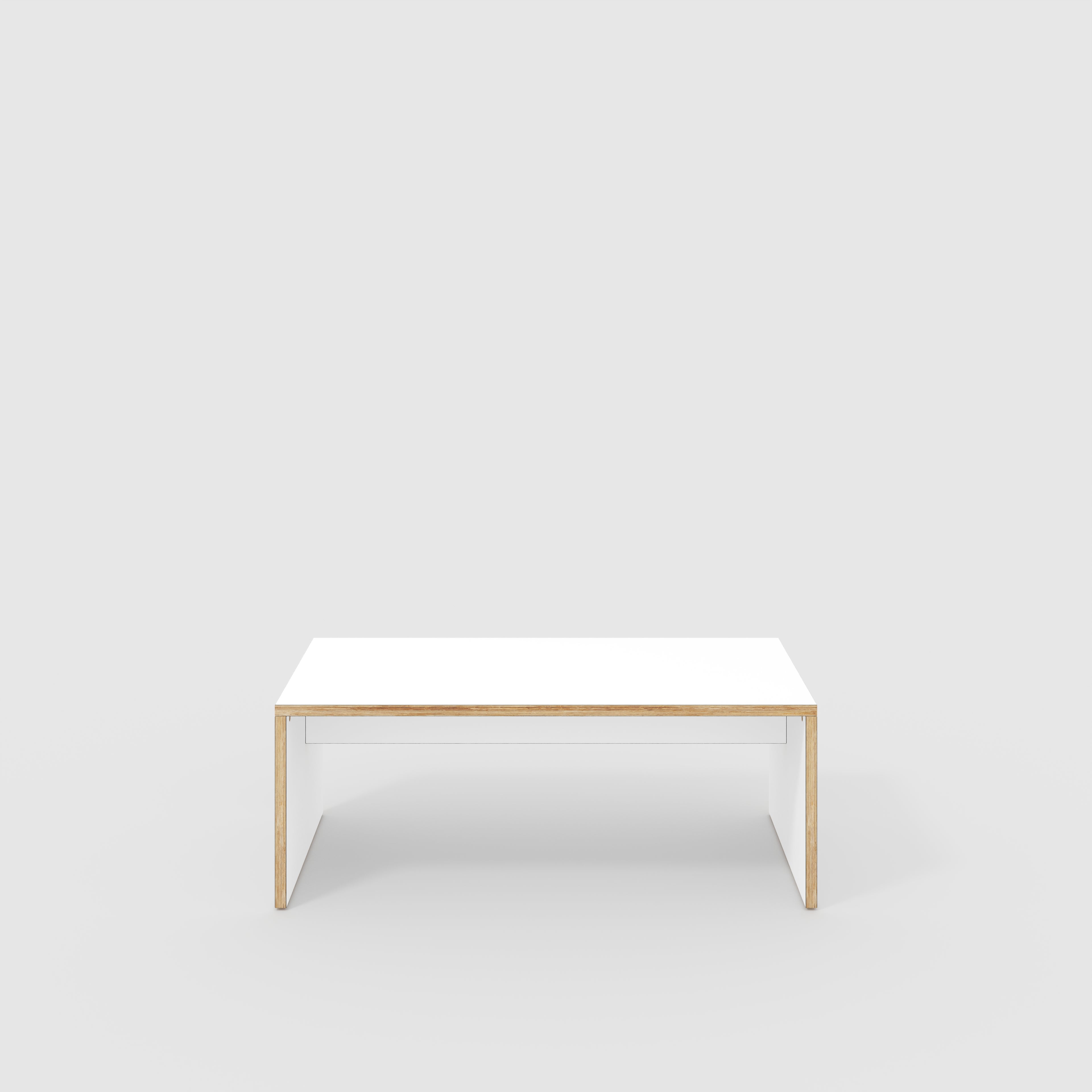 Coffee Table with Solid Sides - Formica White - 1200(w) x 600(d) x 450(h)