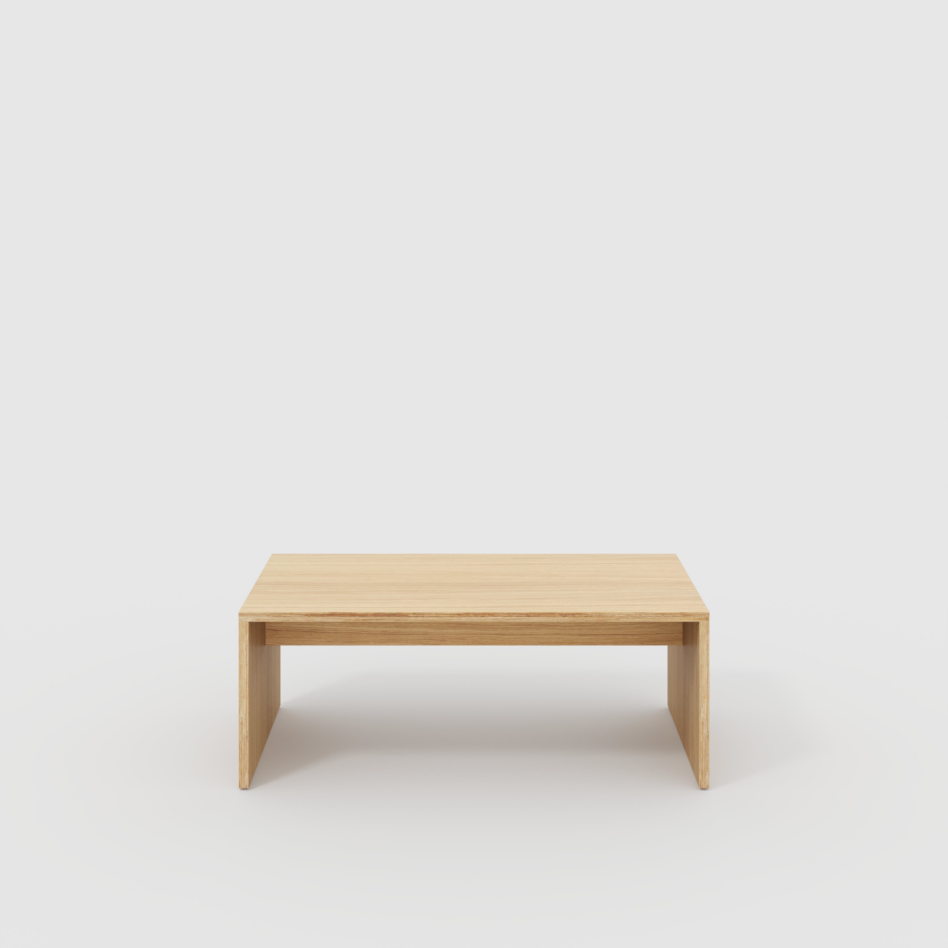 Coffee Table with Solid Sides - Plywood Oak - 1200(w) x 600(d) x 450(h)