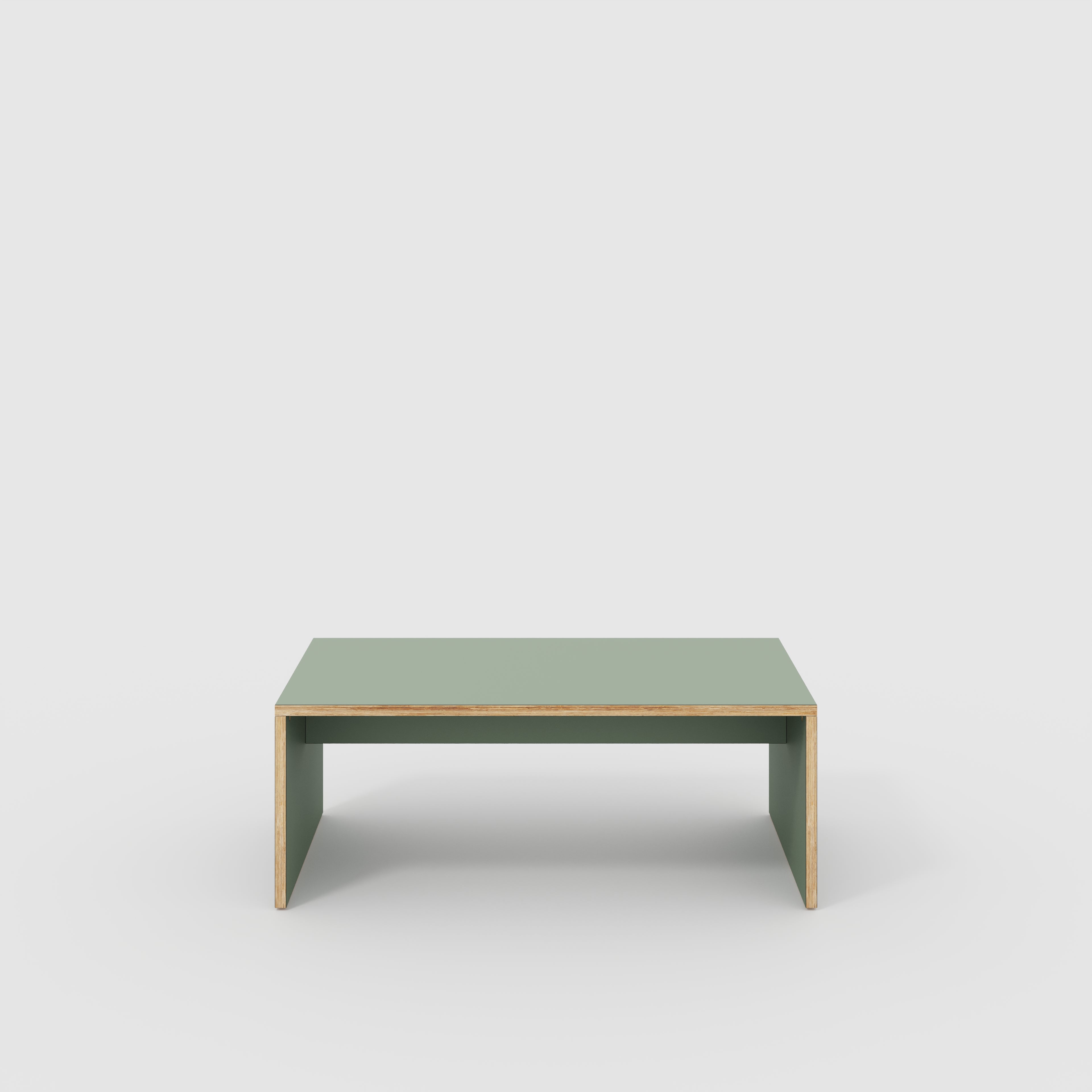 Coffee Table with Solid Sides - Formica Green Slate - 1200(w) x 600(d) x 450(h)
