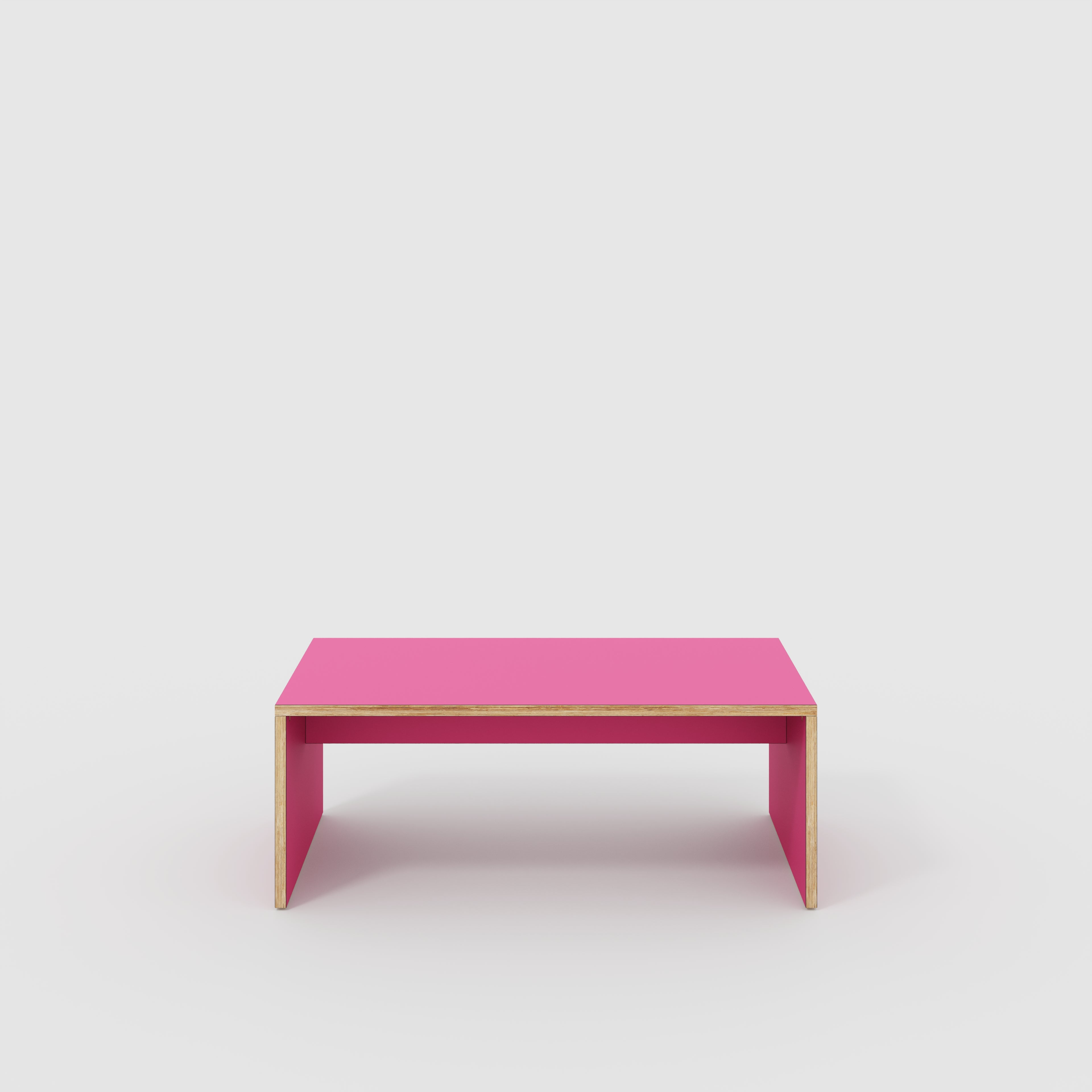 Coffee Table with Solid Sides Formica Juicy Pink 1200(w) x 600(d