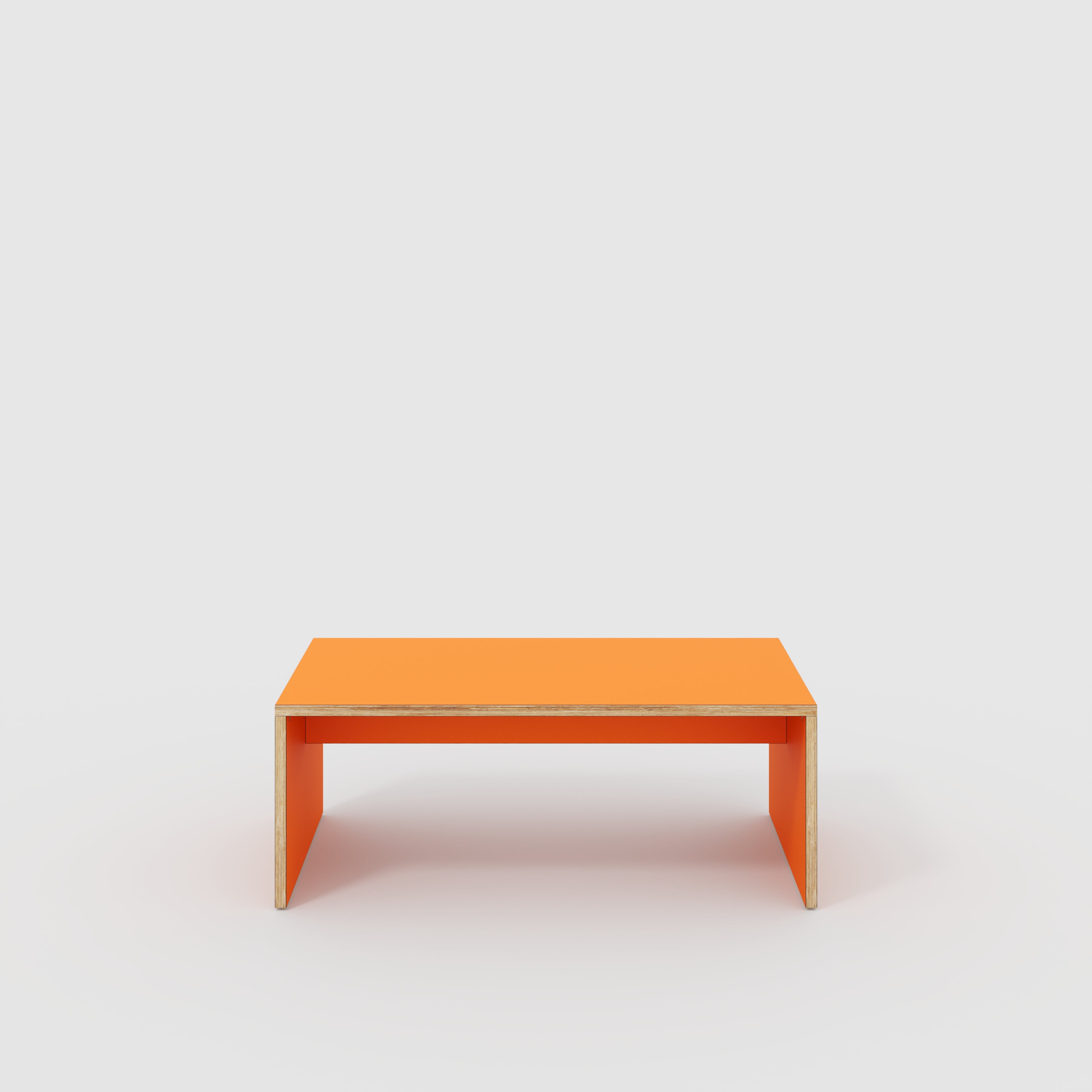 Coffee Table with Solid Sides - Formica Levante Orange - 1200(w) x 600(d) x 450(h)