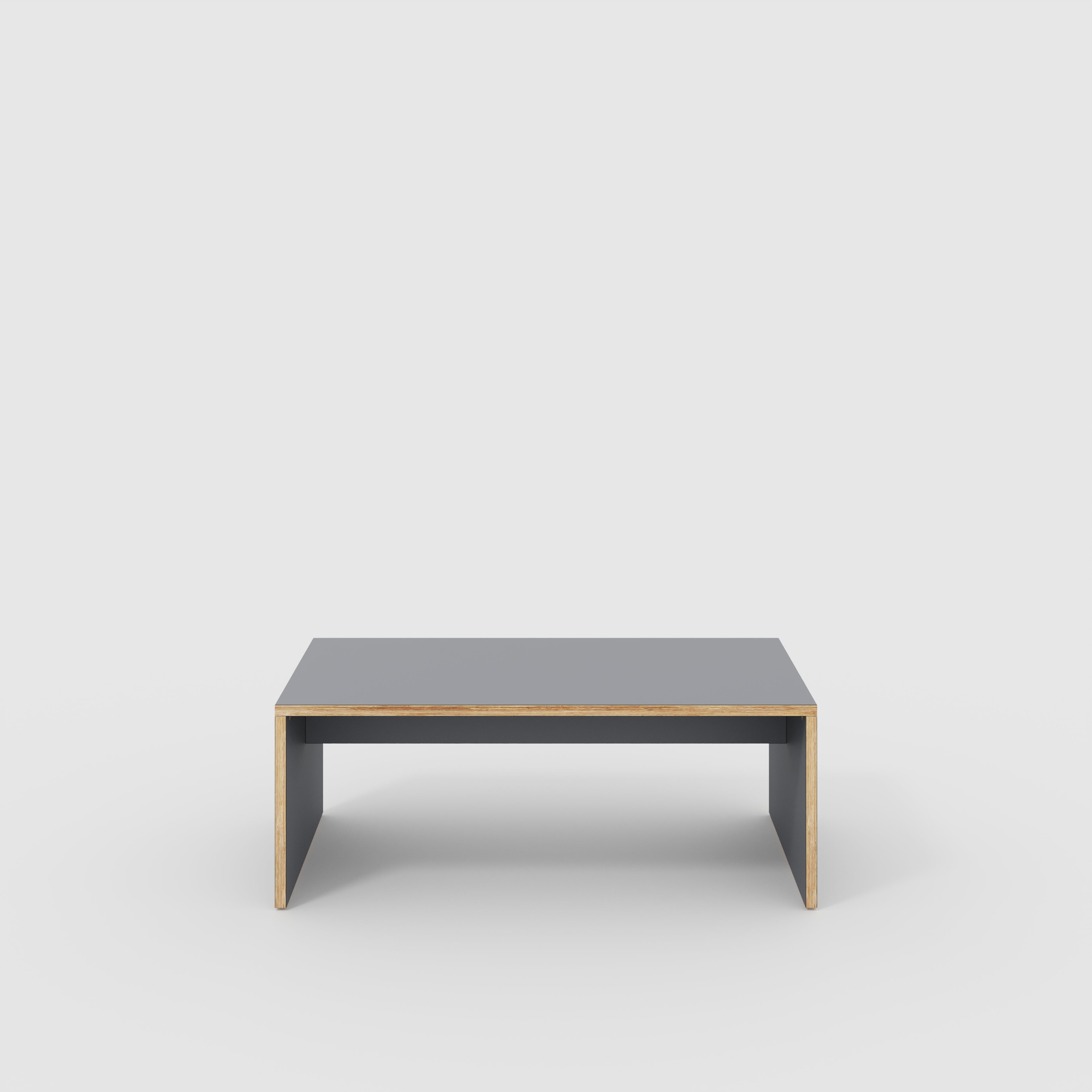 Coffee Table with Solid Sides - Formica Tornado Grey - 1200(w) x 600(d) x 450(h)