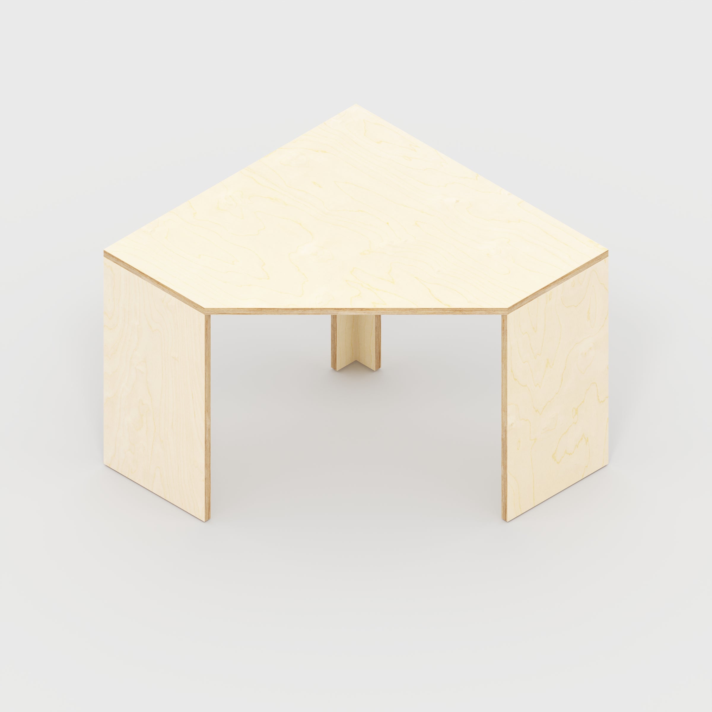 Made in Ply Custom, Made to Measure Plywood Corner Desk Solid Sides