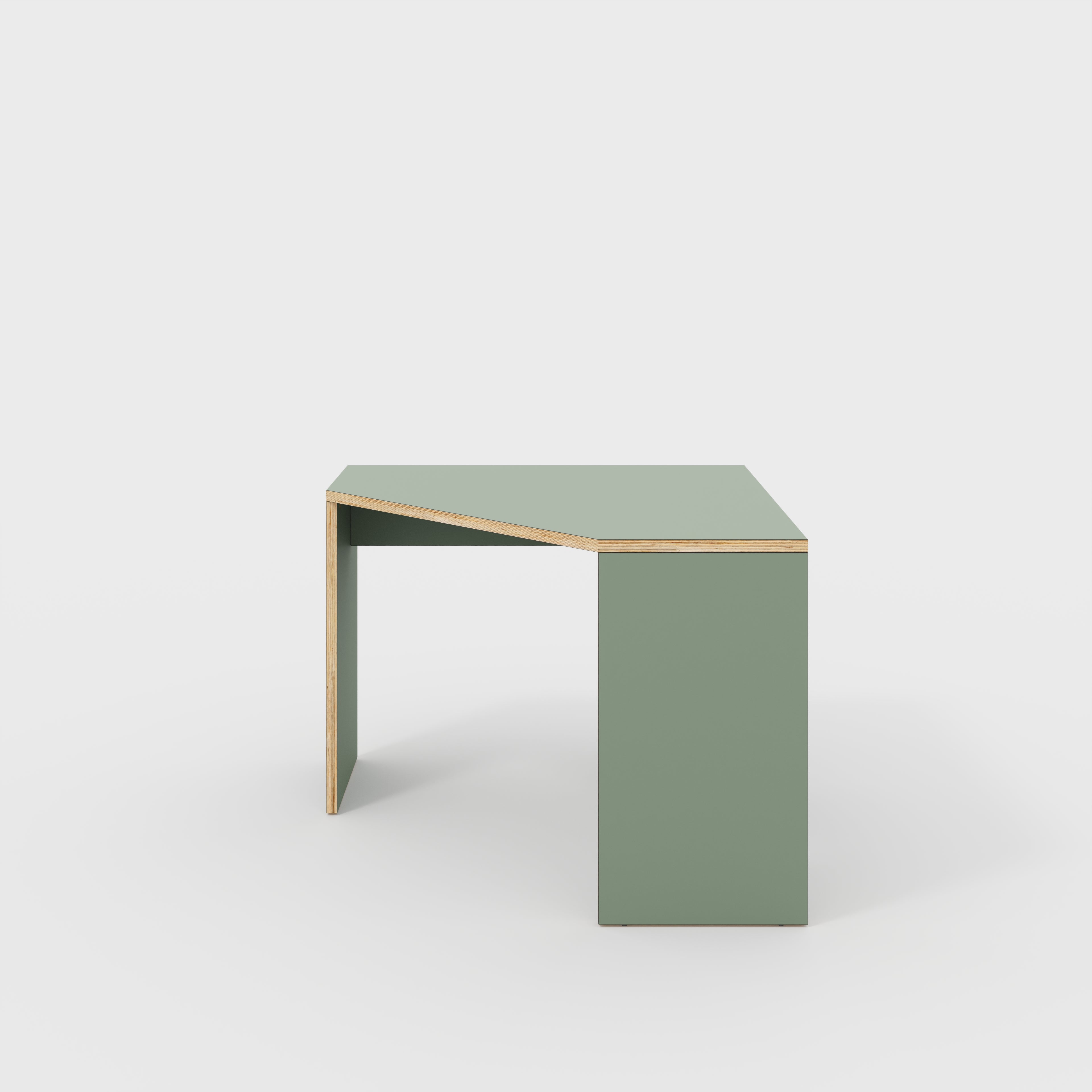 Corner Desk with Solid Sides - Formica Green Slate - 1000(w) x 1000(d) x 750(h)