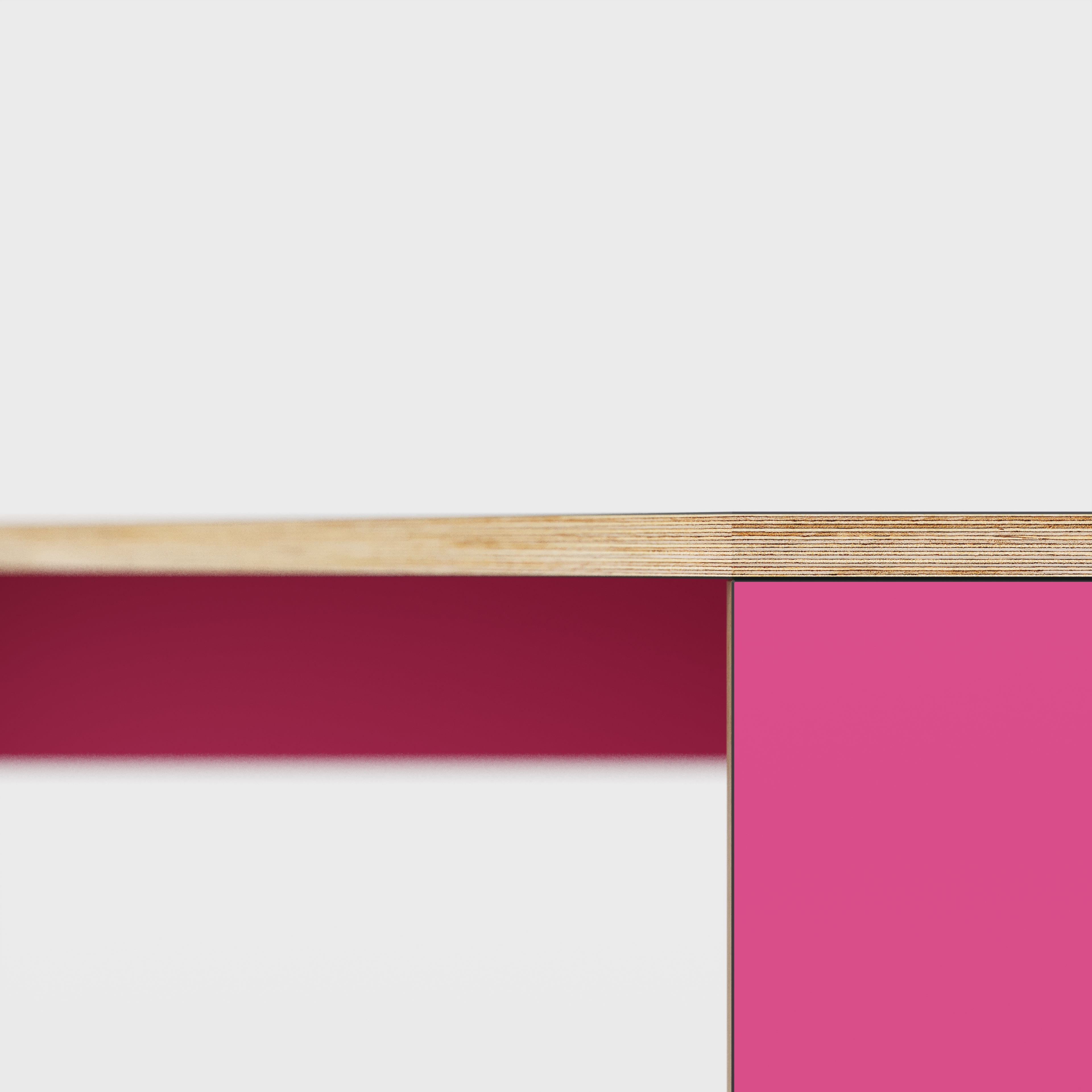 Corner Desk with Solid Sides - Formica Juicy Pink - 1000(w) x 1000(d) x 750(h)