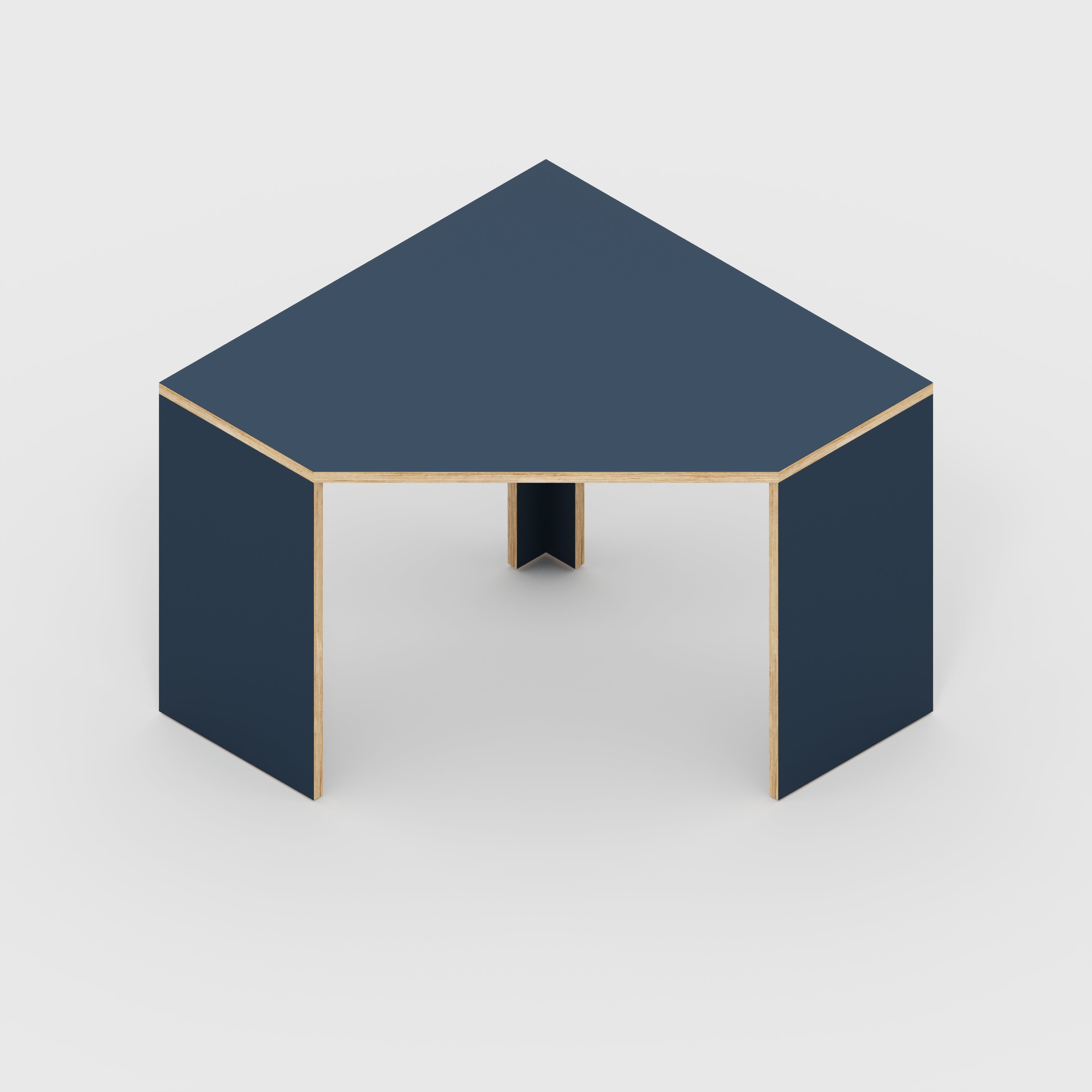 Corner Desk with Solid Sides - Formica Night Sea Blue - 1000(w) x 1000 ...
