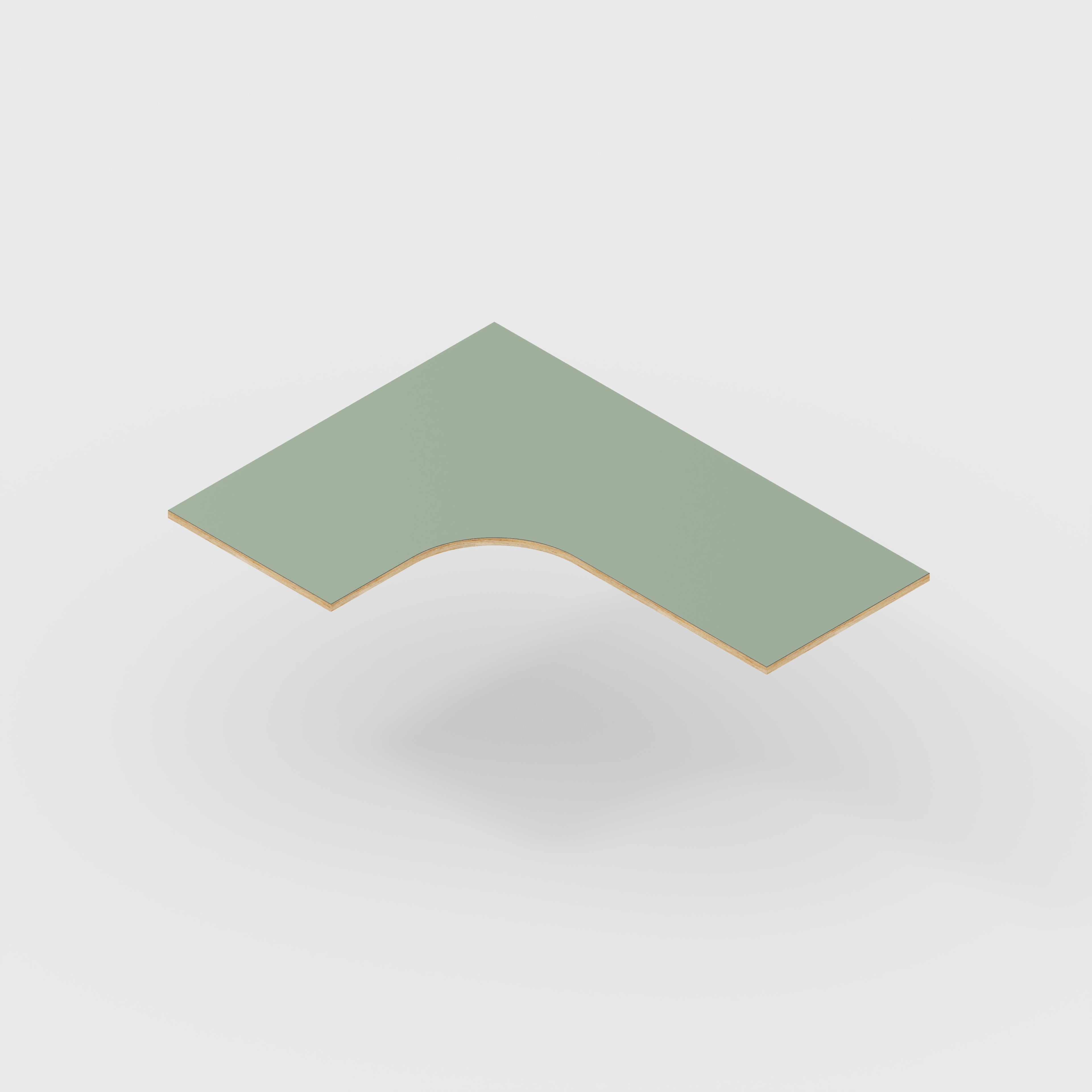 Plywood Corner Desktop - Formica Green Slate - 1600(w) x 1200(d)
