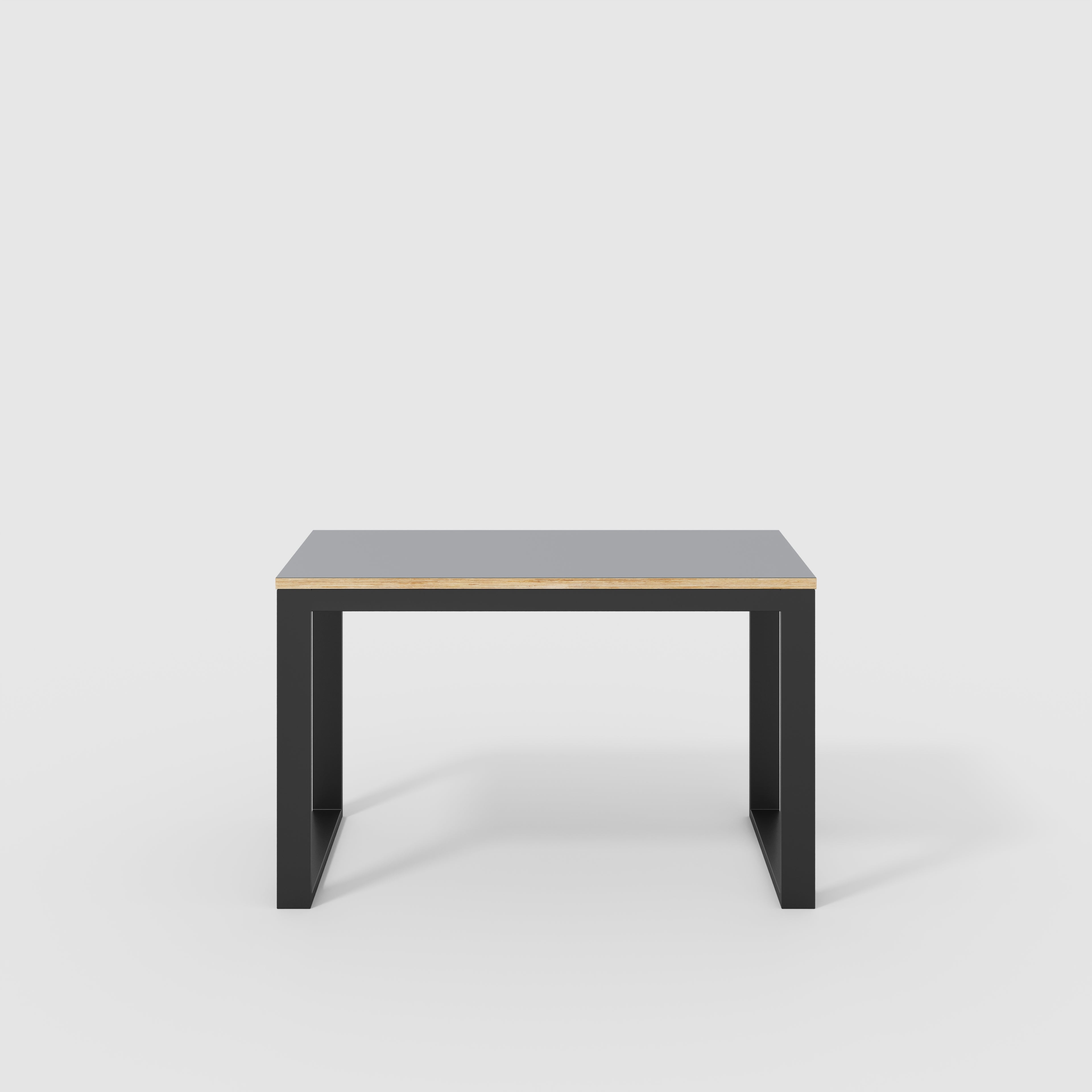 Desk with Black Industrial Frame - Formica Tornado Grey - 1200(w) x 585(d) x 735(h)