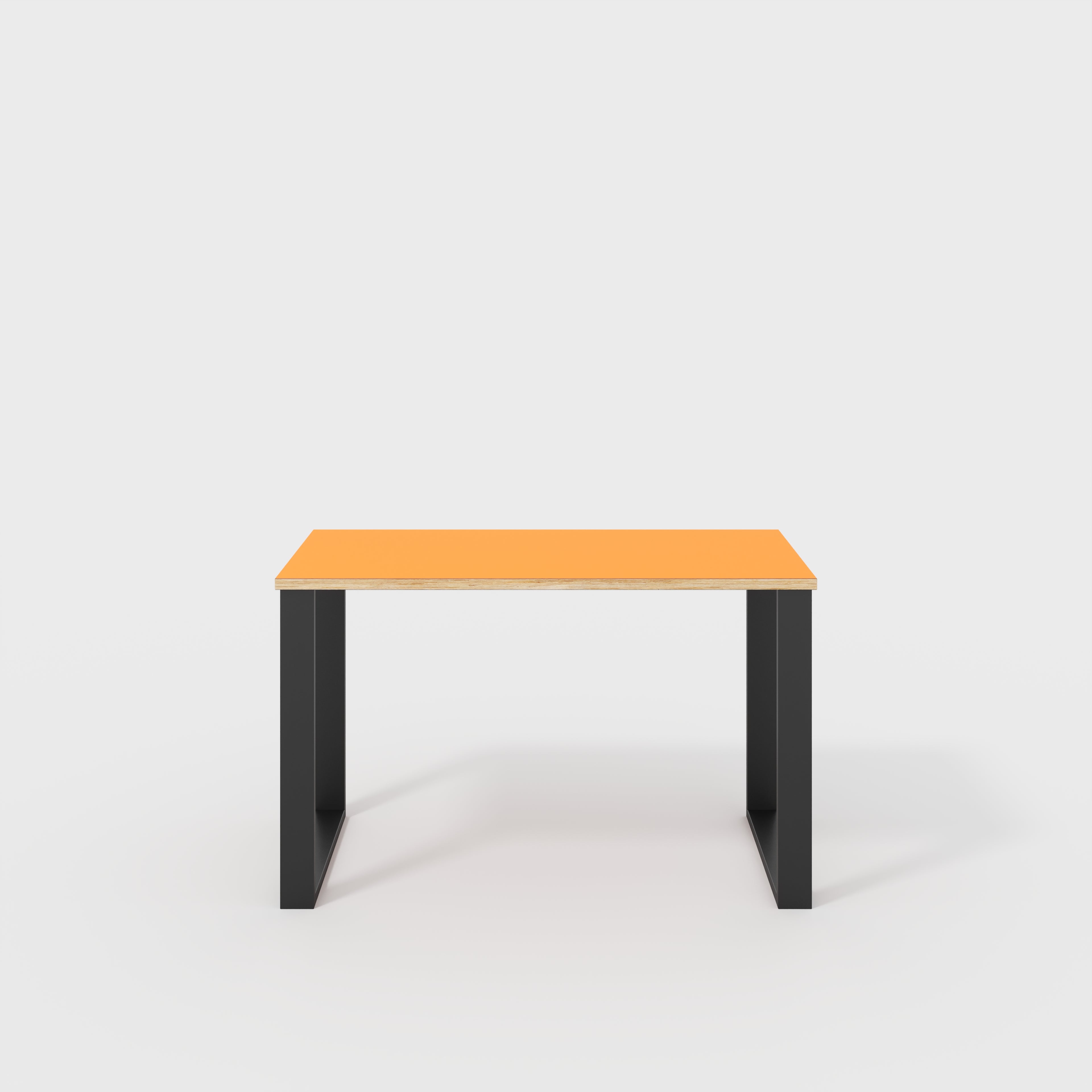 Desk with Black Industrial Legs - Formica Levante Orange - 1200(w) x 600(d) x 735(h)
