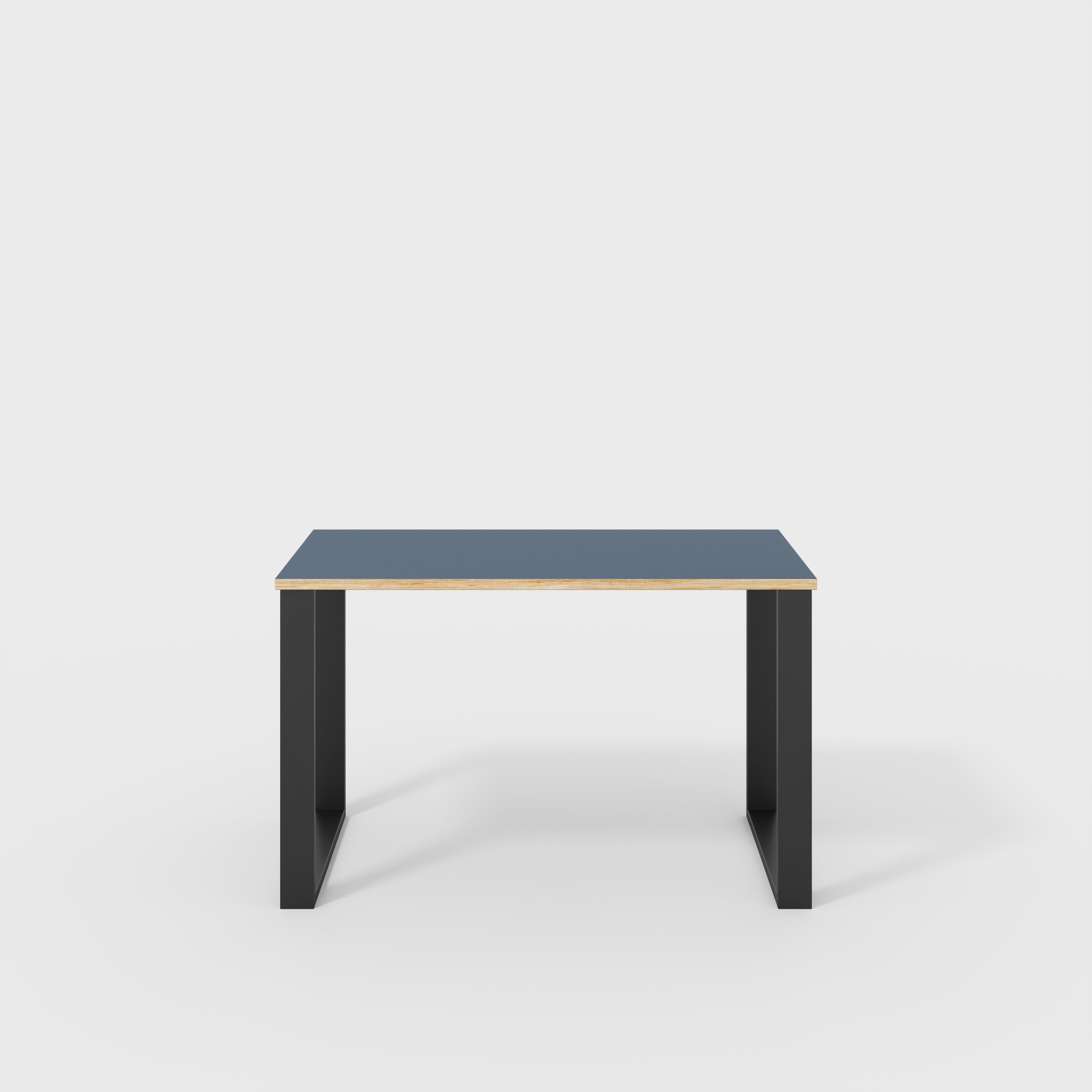 Desk with Black Industrial Legs - Formica Night Sea Blue - 1200(w) x 600(d) x 735(h)