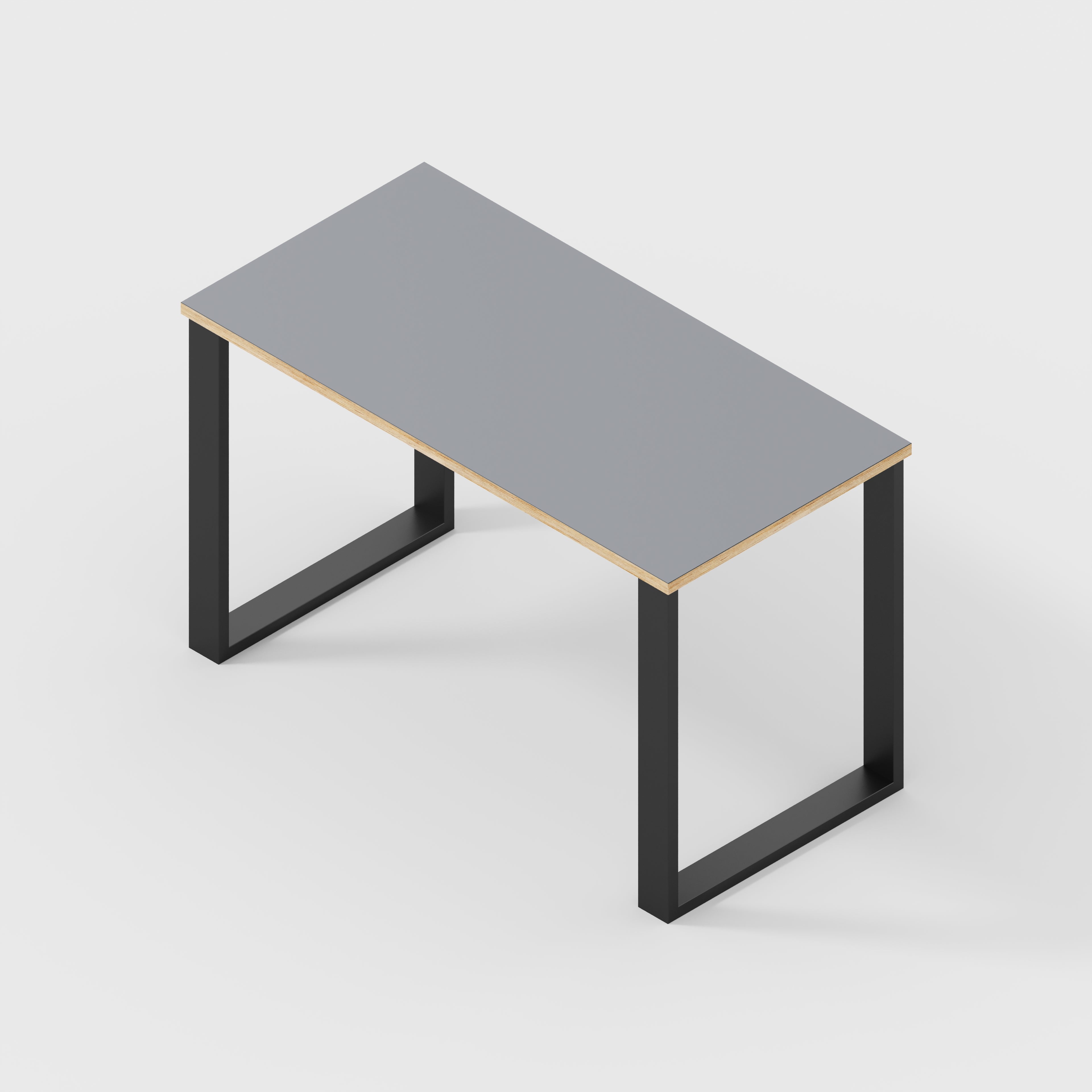 Desk with Black Industrial Legs - Formica Tornado Grey - 1200(w) x 600(d) x 735(h)