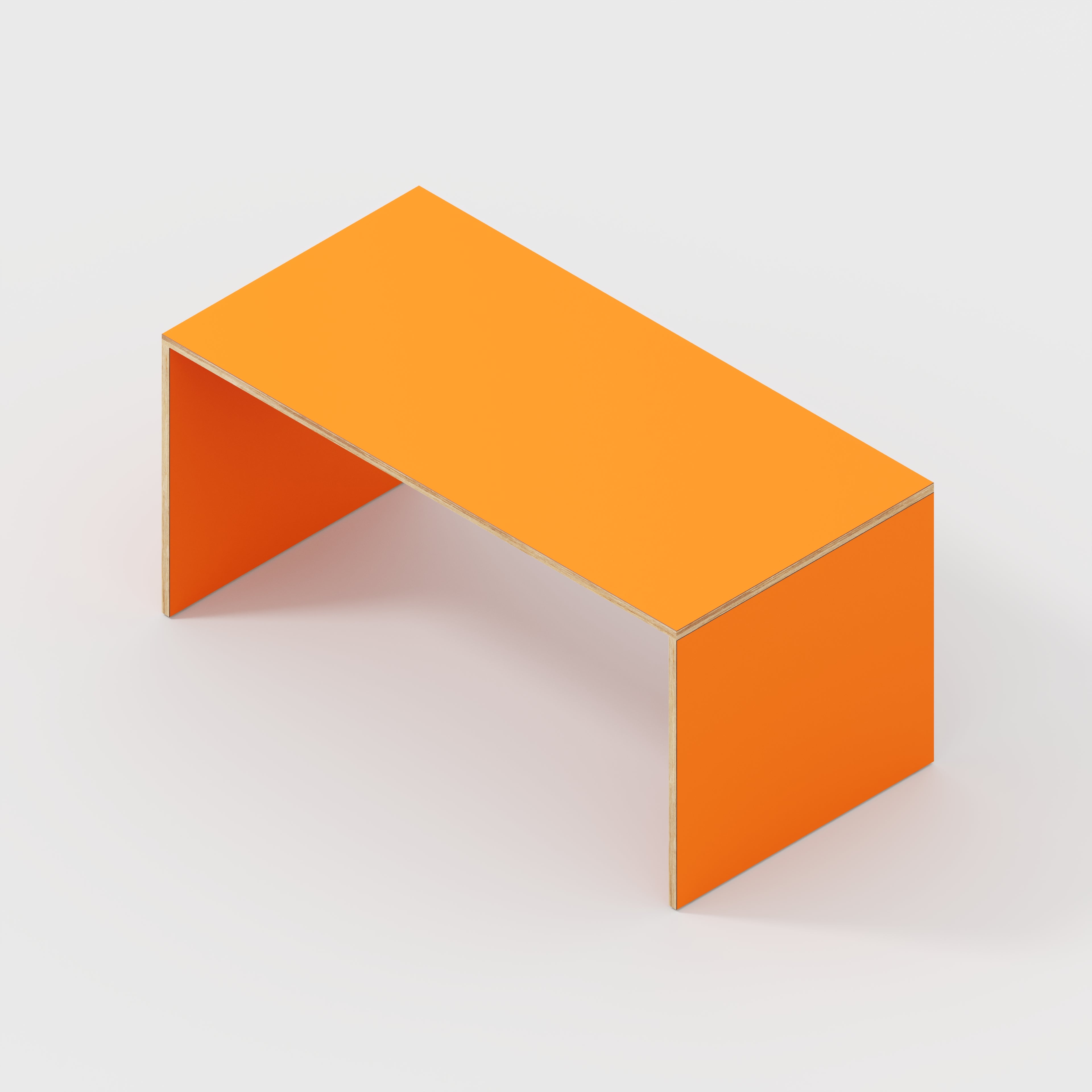 Desk with Solid Sides - Formica Levante Orange - 1600(w) x 800(d) x 750(h)