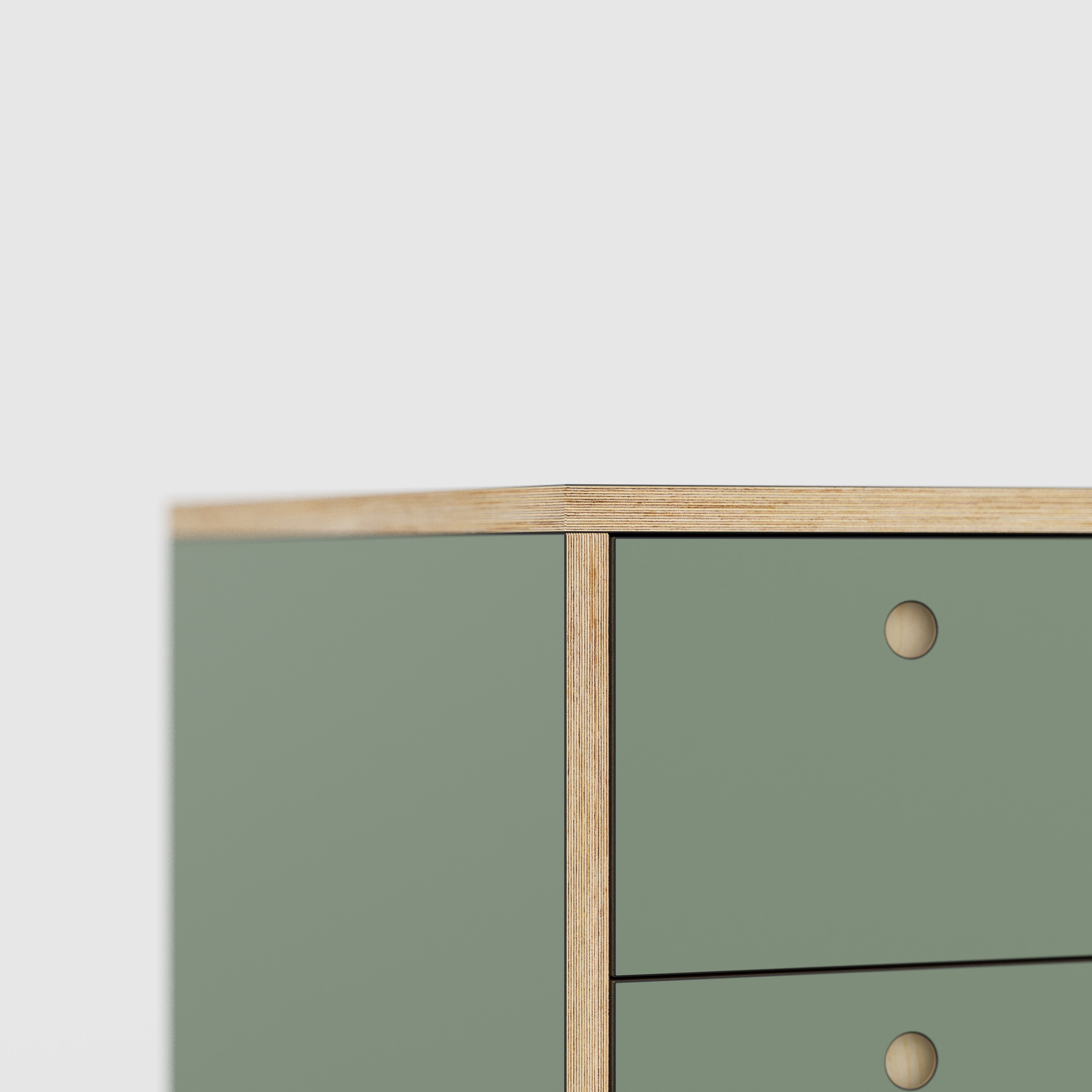 Desk with Storage Type 1 LH - Drawers - Formica Green Slate - 1600(w) x 800(d) x 750(h)