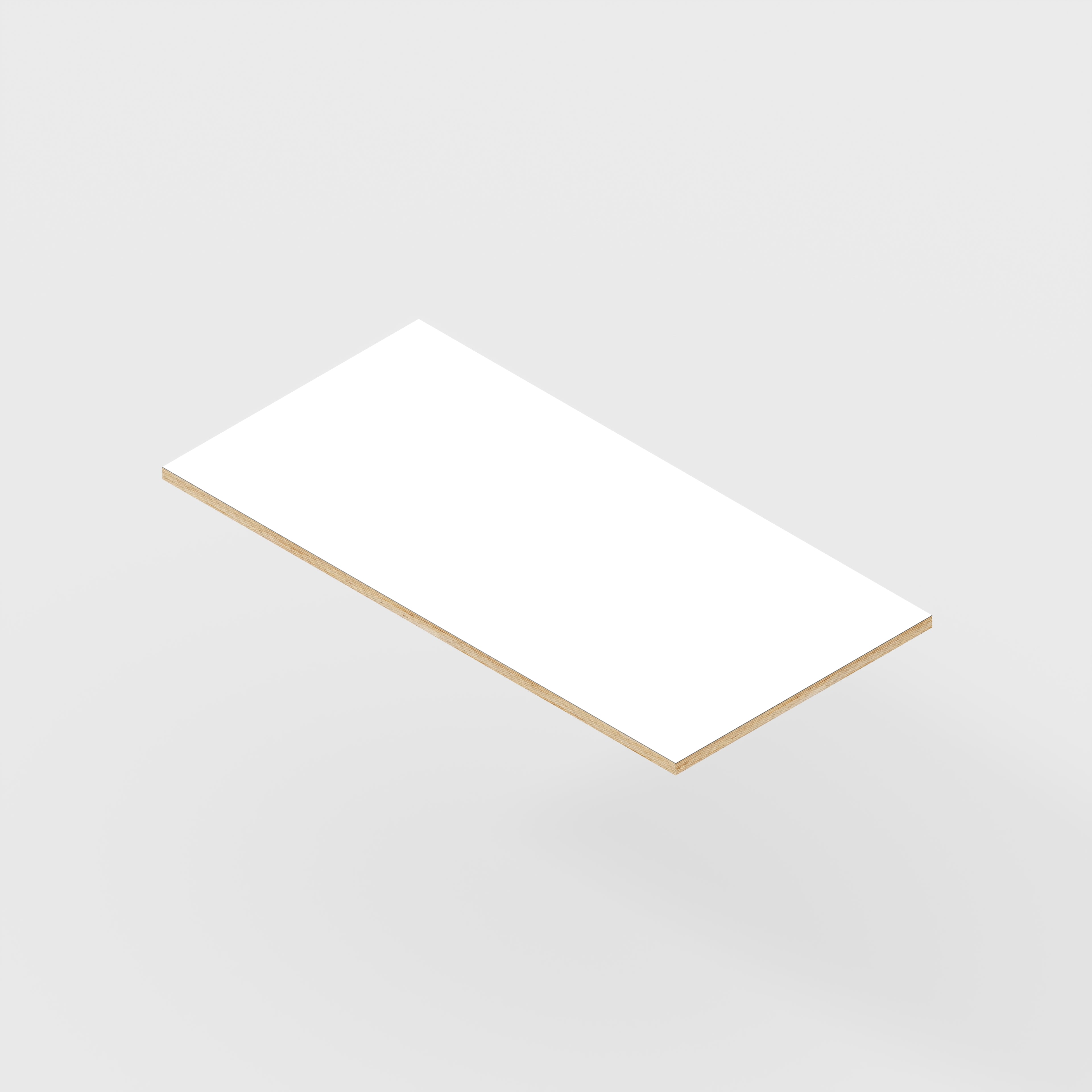 Plywood Desktop - Formica White - 800(w) x 400(d) - 24mm