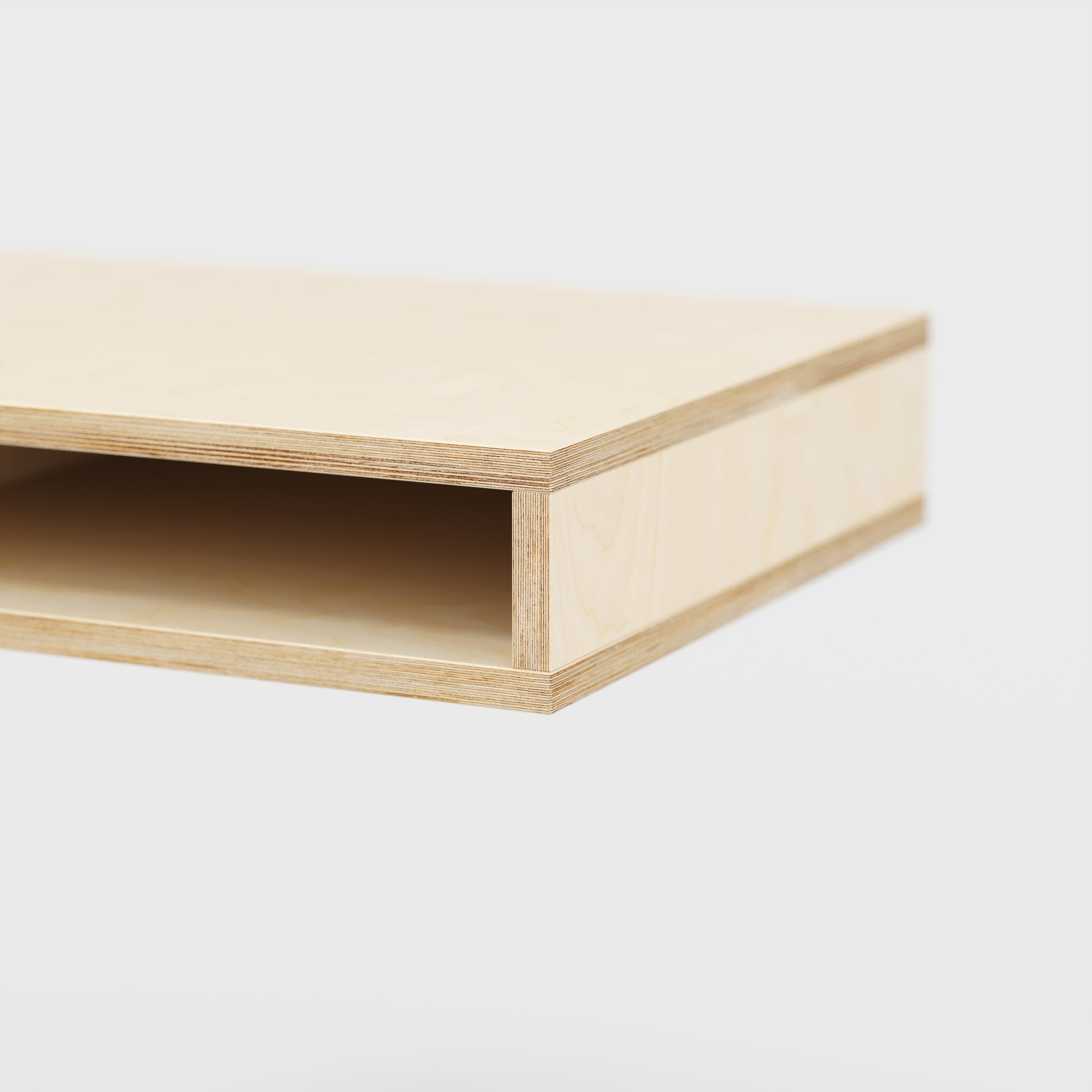 Plywood Desktop with Storage - Plywood Birch - 1200(w) x 600(d) x 150(h)