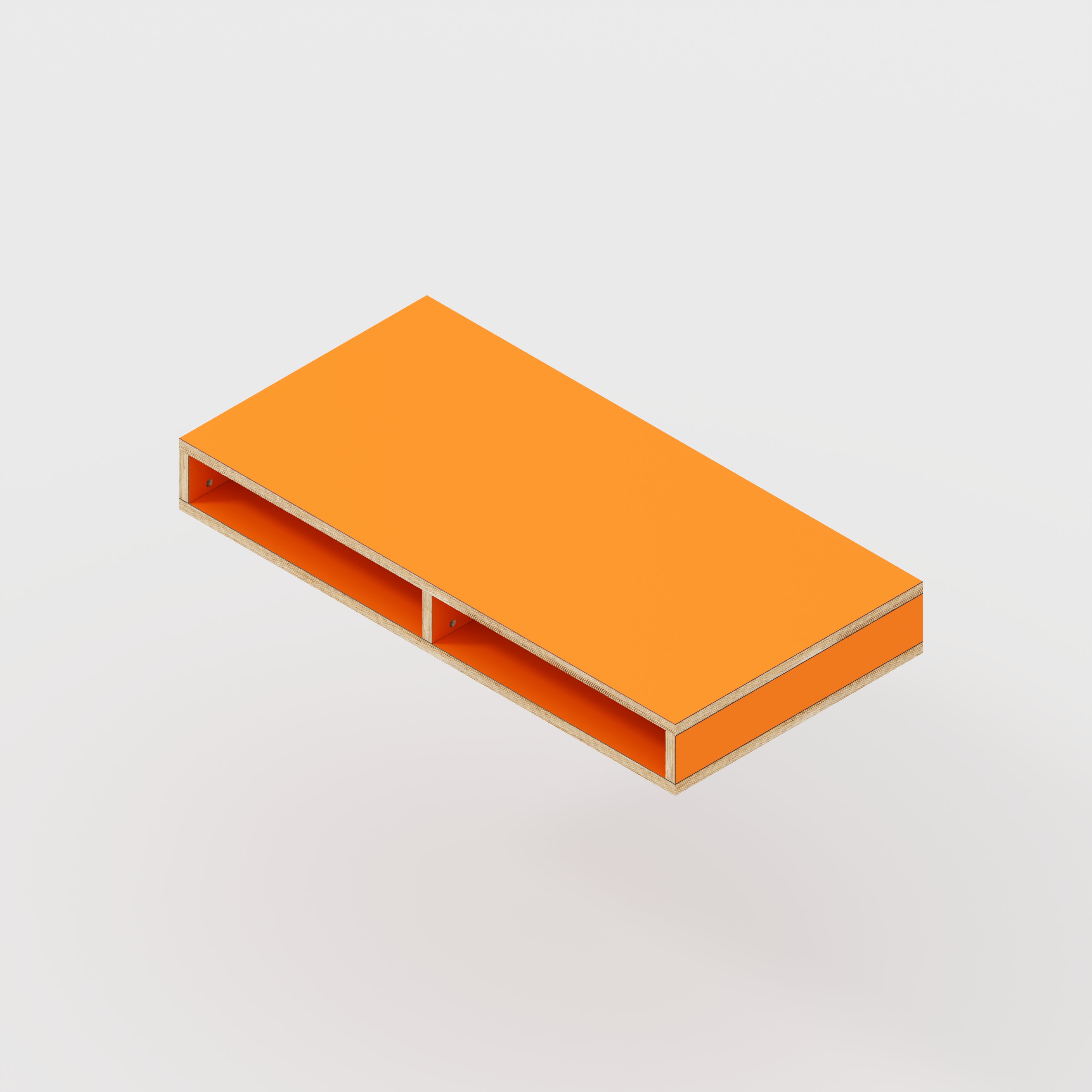 Plywood Desktop with Storage - Formica Levante Orange - 1200(w) x 600(d) x 150(h)