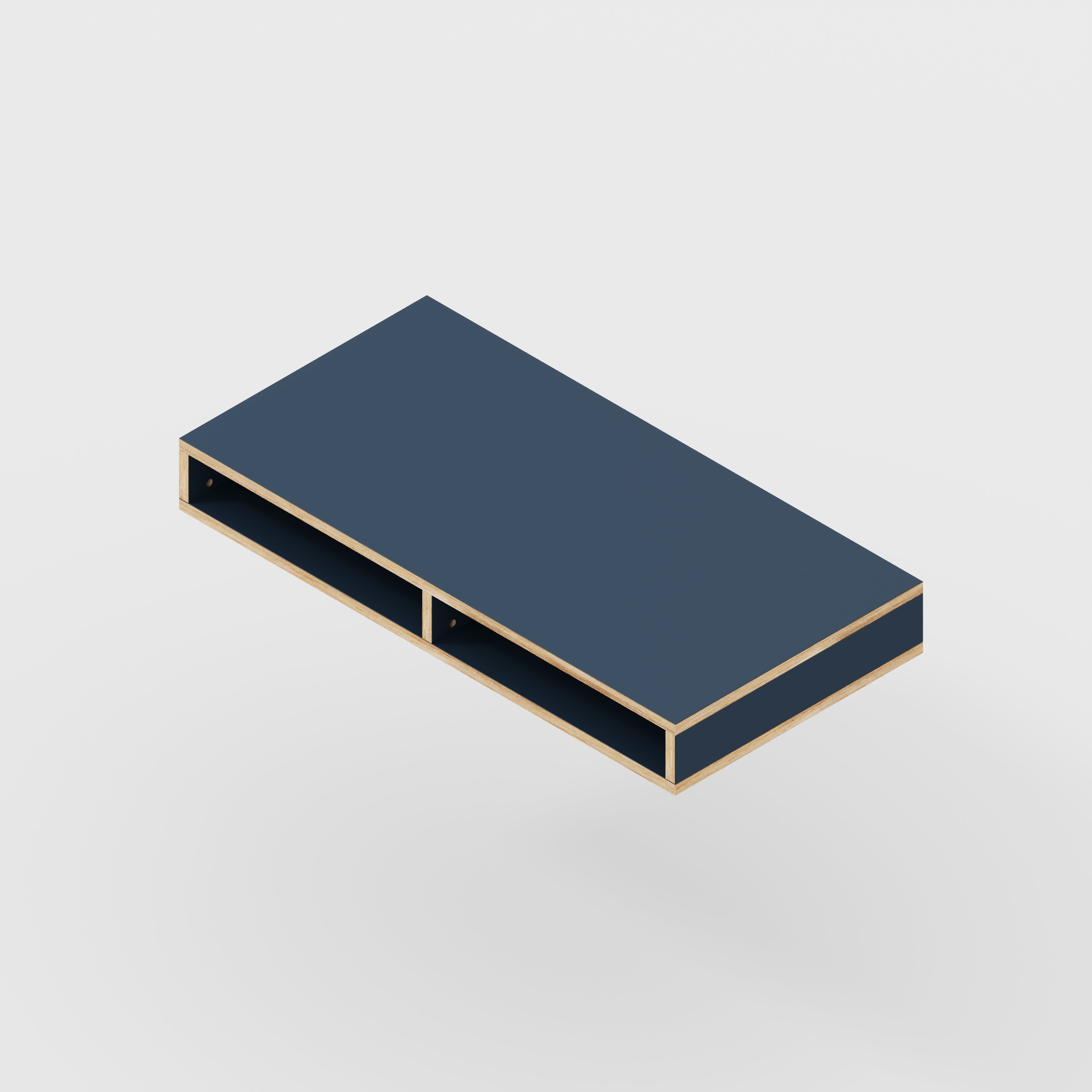 Plywood Desktop with Storage - Formica Night Sea Blue - 1200(w) x 600(d) x 150(h)