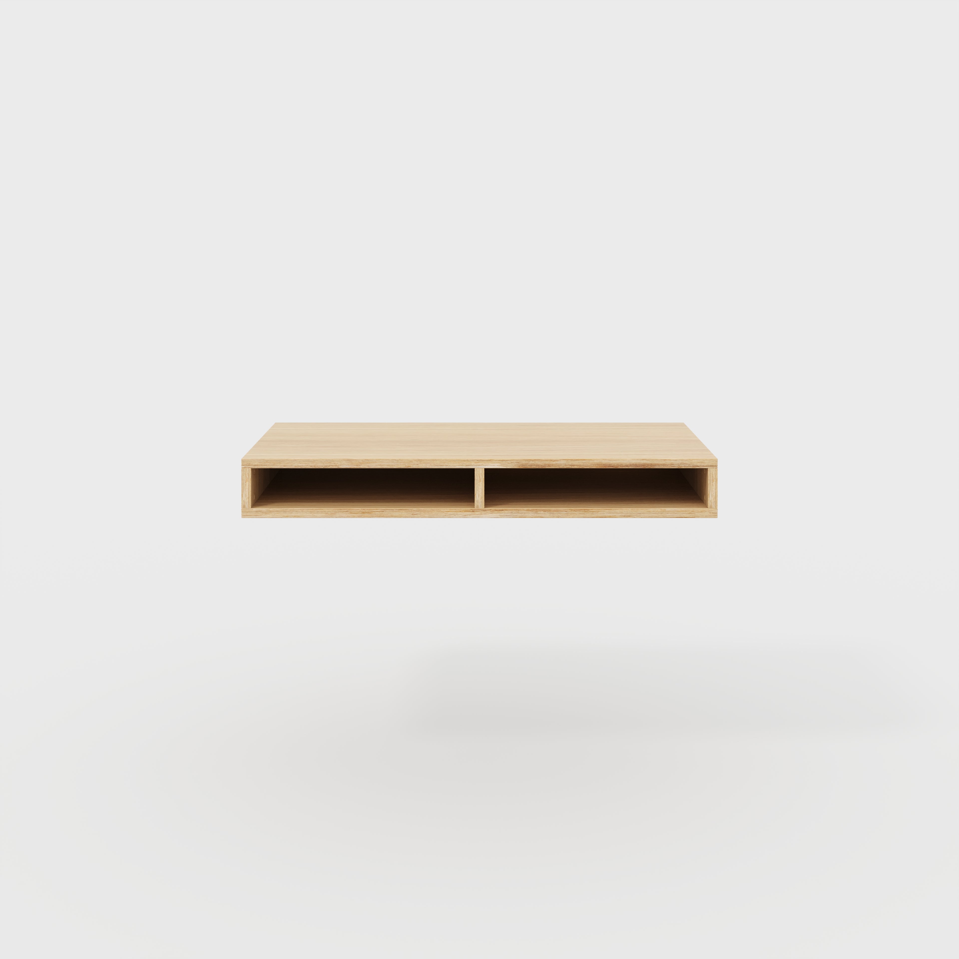 Plywood Desktop with Storage - Plywood Oak - 1200(w) x 600(d) x 150(h)