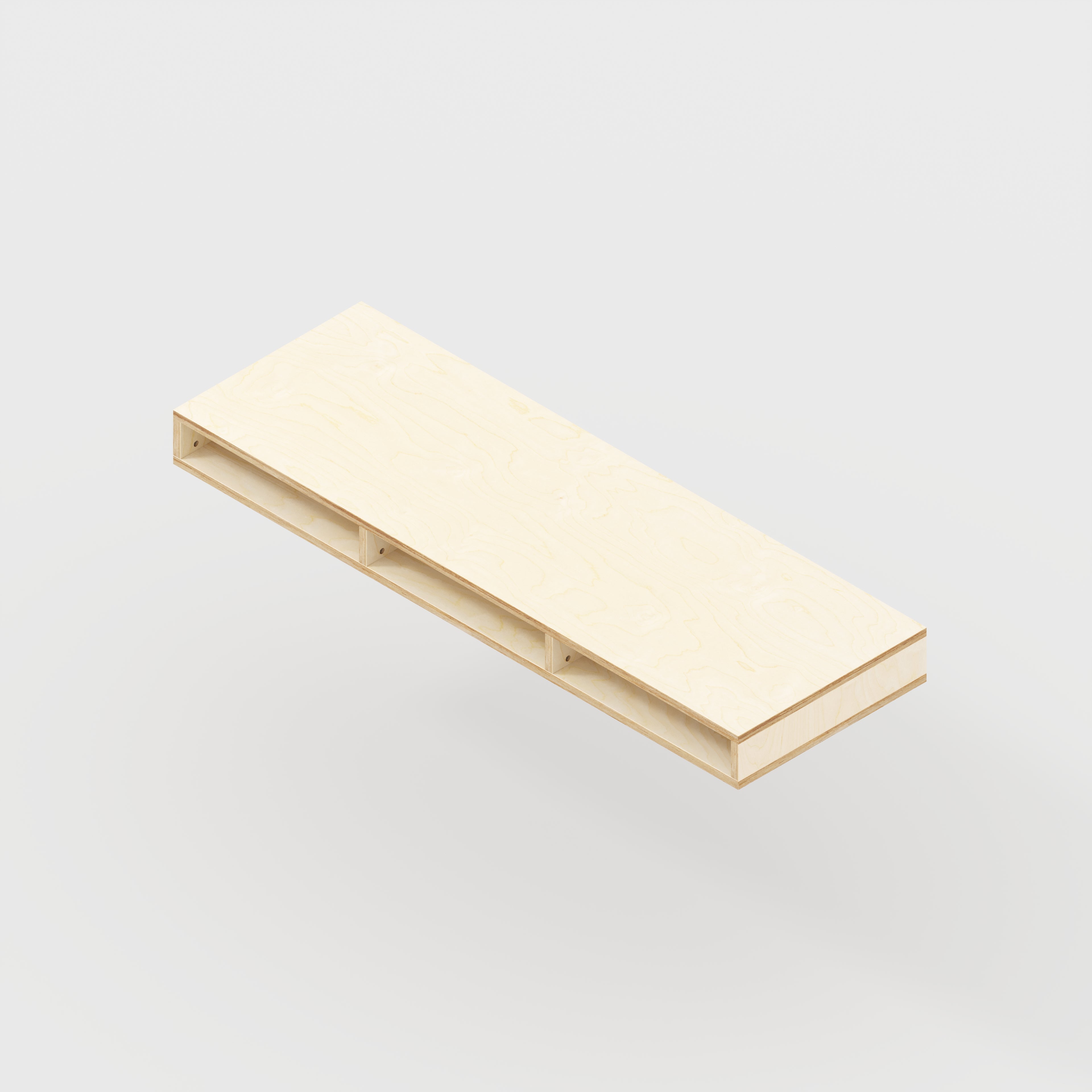 Plywood Desktop with Storage - Plywood Birch - 1800(w) x 600(d) x 150(h)