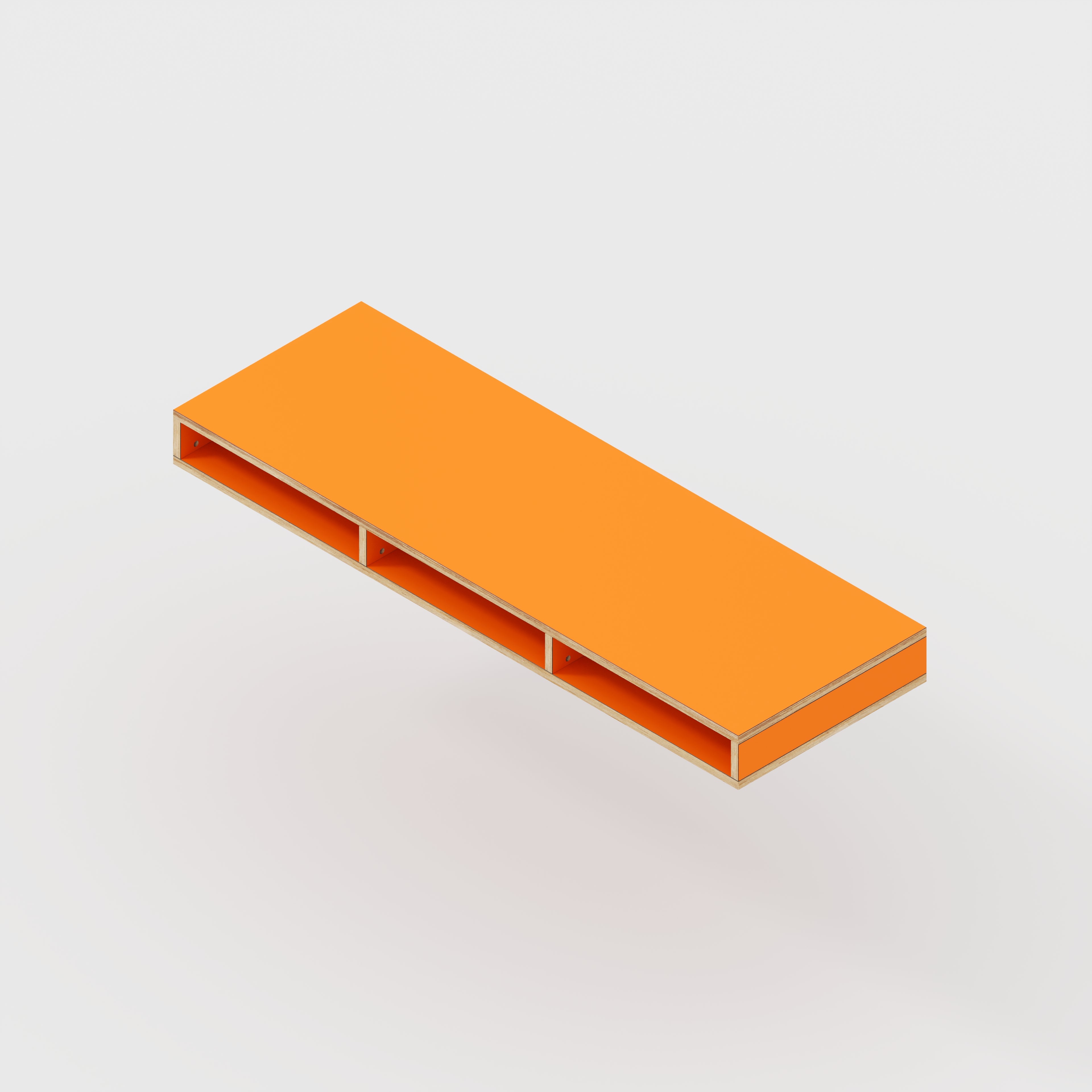 Plywood Desktop with Storage - Formica Levante Orange - 1800(w) x 600(d) x 150(h)