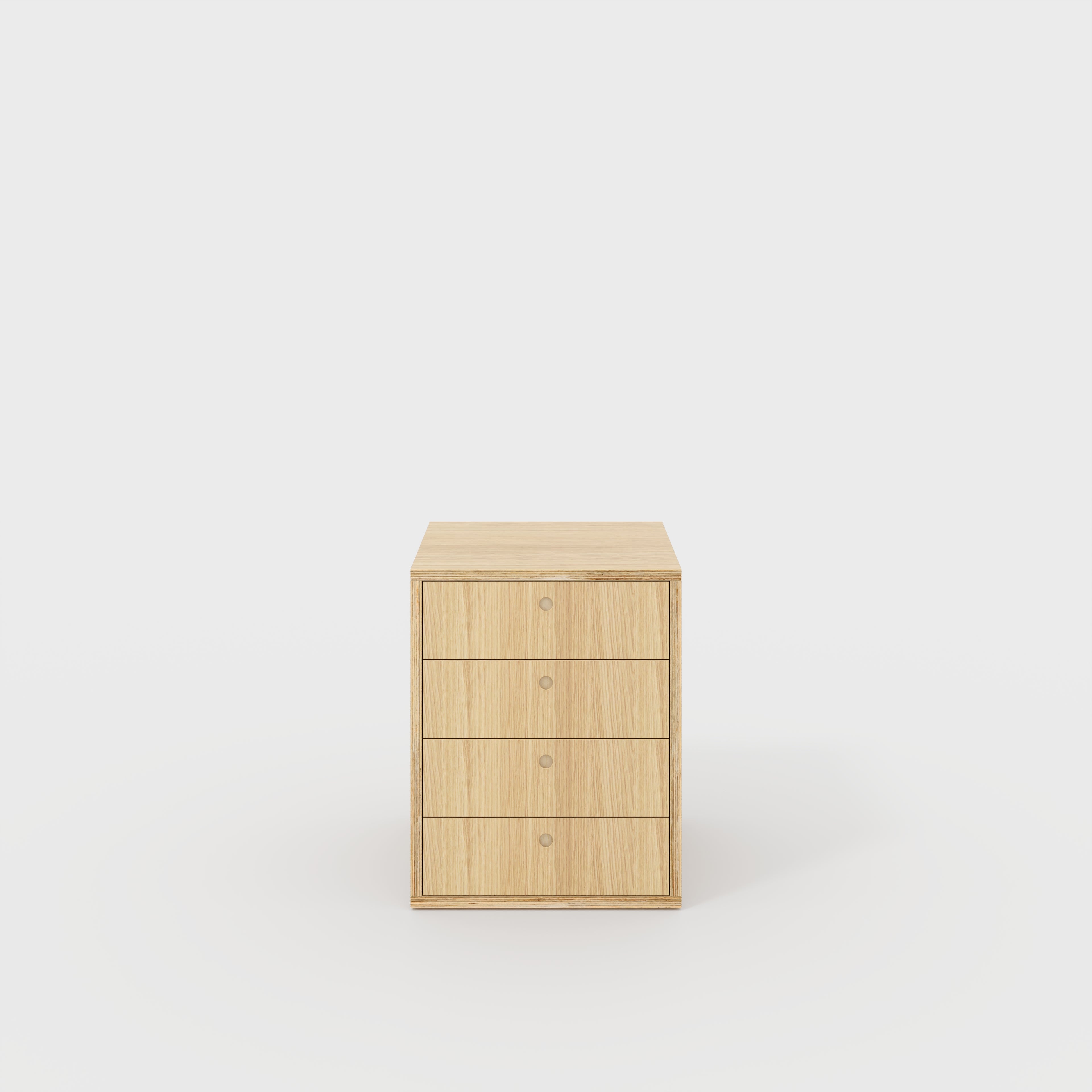 Drawer Unit - Plywood Oak - 600(w) x 600(d) x 750(h)