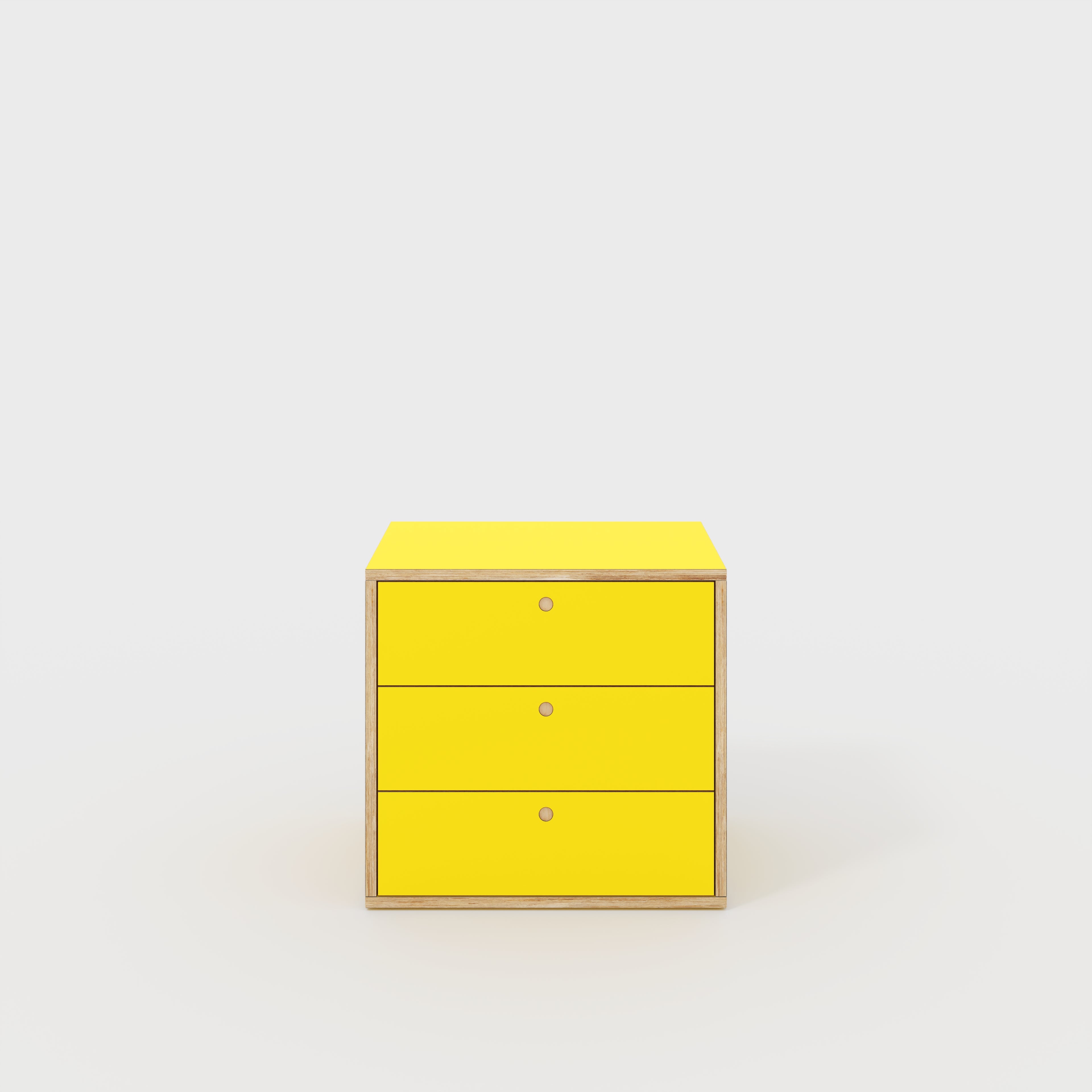 Drawer Unit - Formica Chrome Yellow - 800(w) x 600(d) x 750(h)