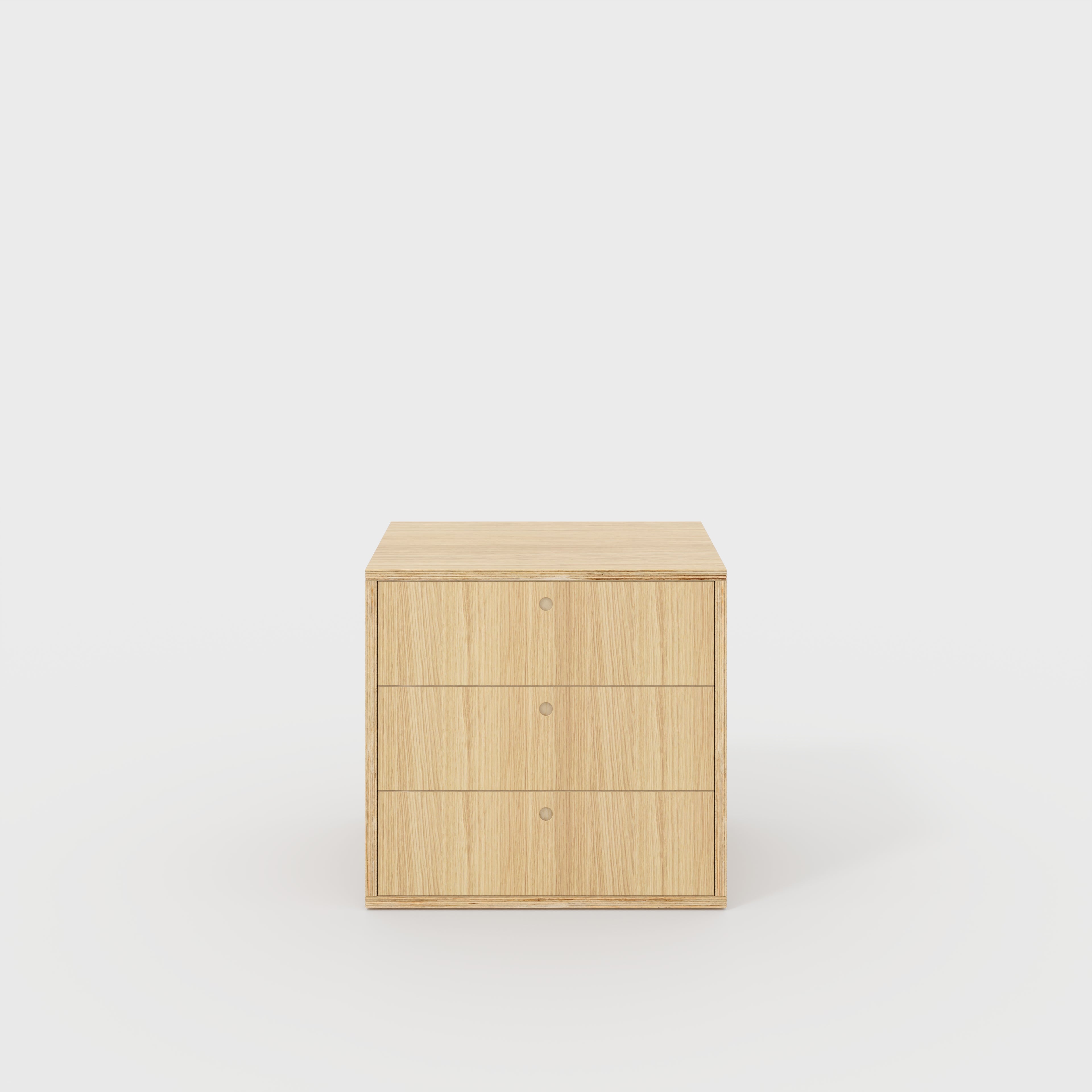 Drawer Unit - Plywood Oak - 800(w) x 600(d) x 750(h)