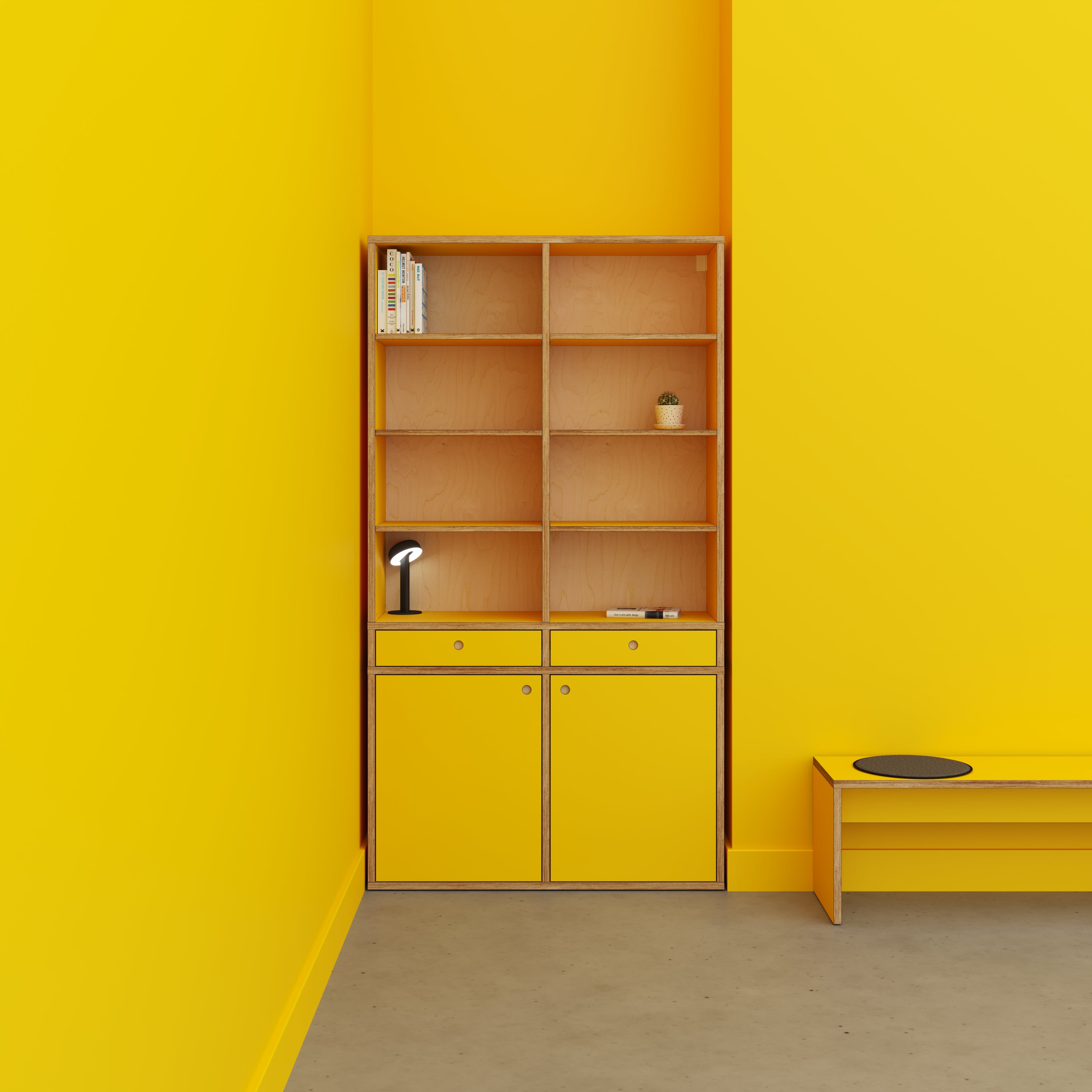 Dresser - Type 1 - Formica Chrome Yellow - 1200(w) x 400(d) x 2200(h)