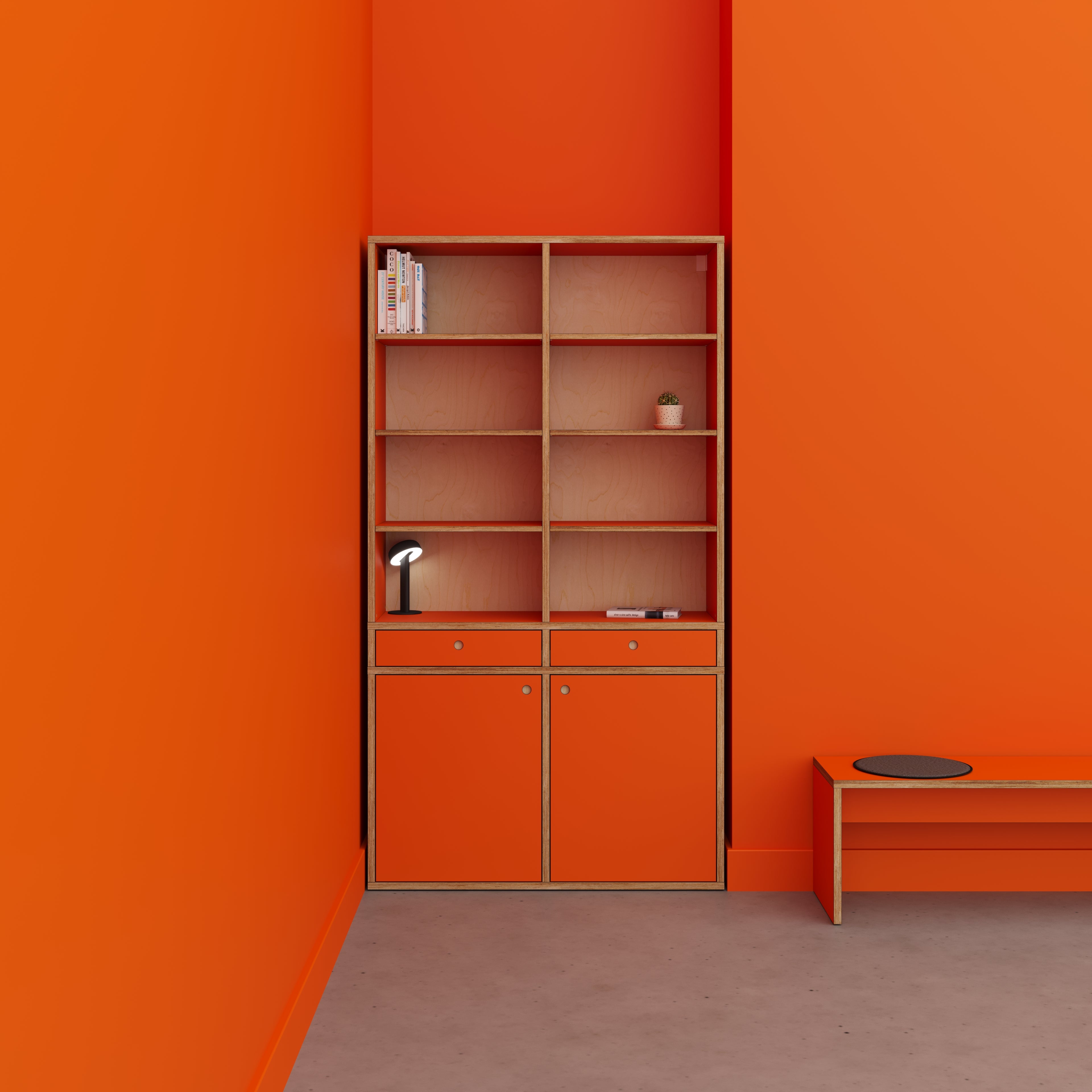 Dresser - Type 1 - Formica Levante Orange - 1200(w) x 400(d) x 2200(h)