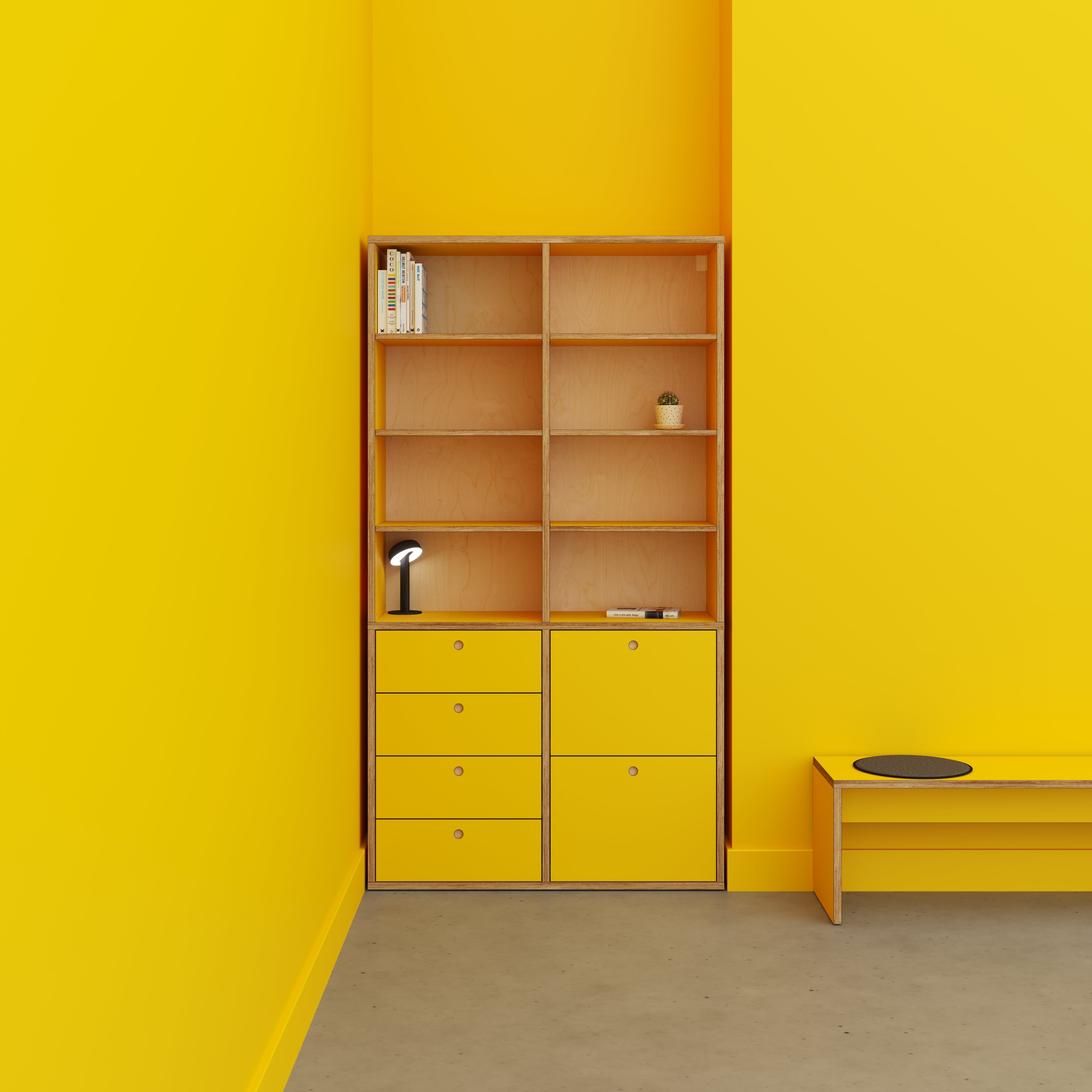 Dresser - Type 3 - Formica Chrome Yellow - 1200(w) x 400(d) x 2200(h)
