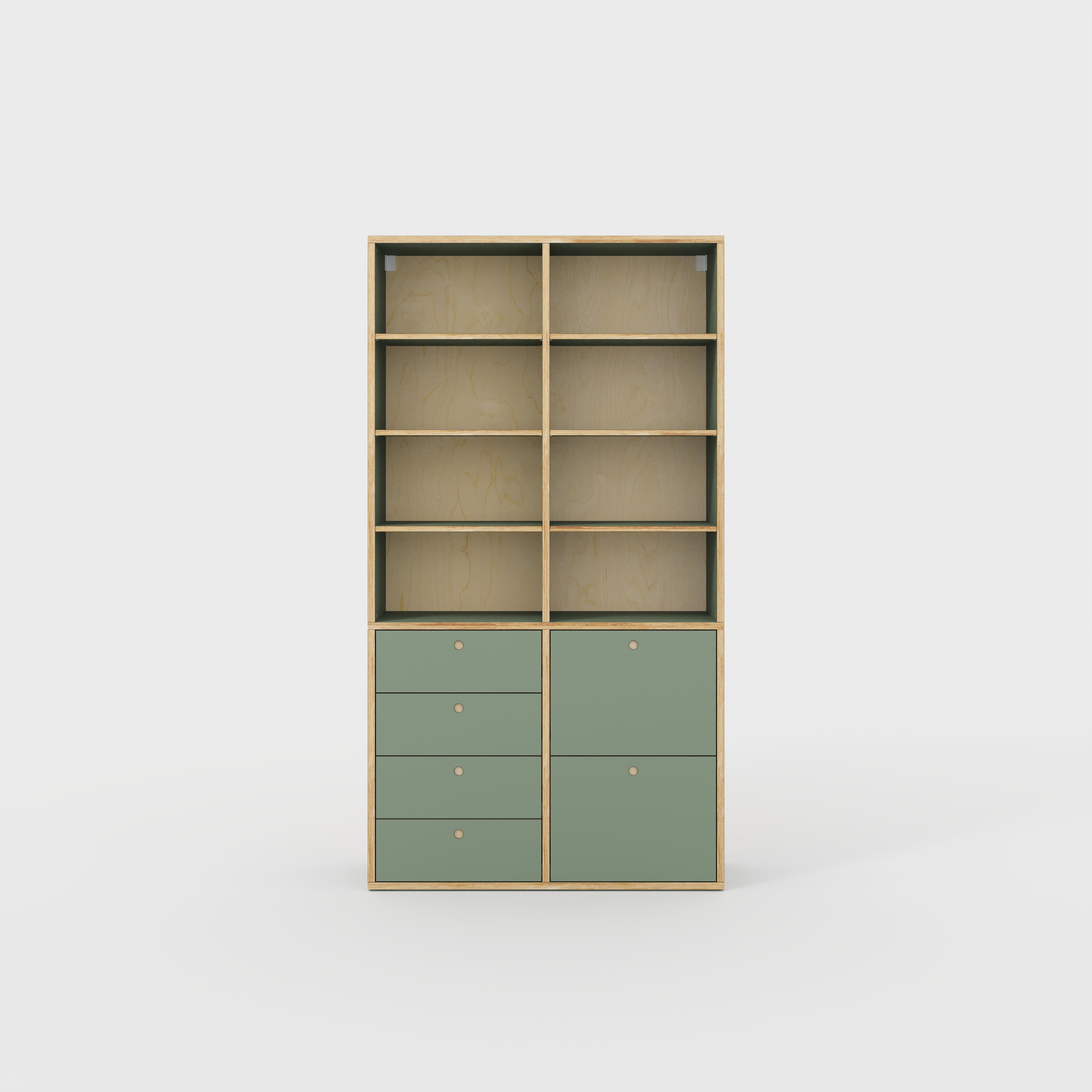 Dresser - Type 3 - Formica Green Slate - 1200(w) x 400(d) x 2200(h)