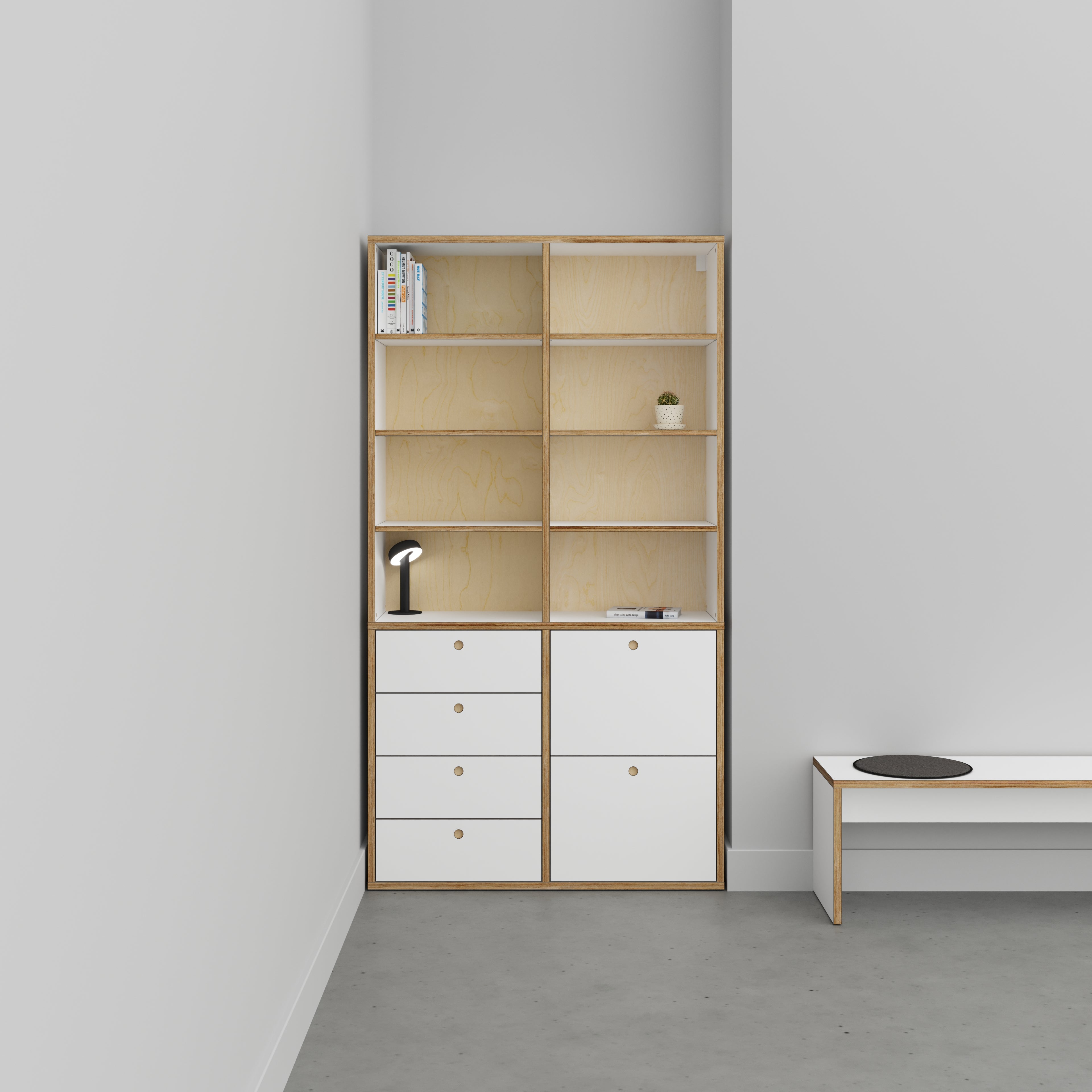 Dresser - Type 3 - Formica White - 1200(w) x 400(d) x 2200(h)