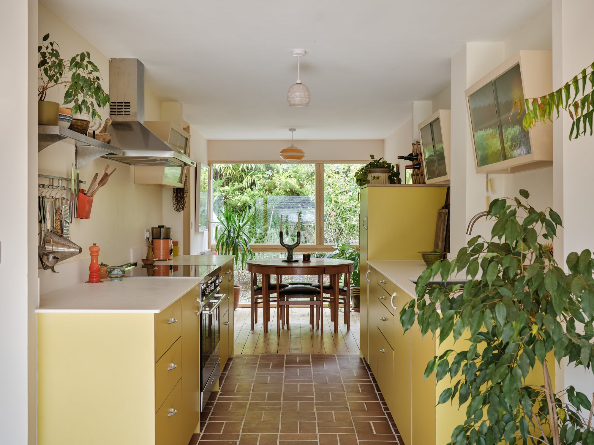 IKEA plywood kitchen fronts yellow gold made in ply